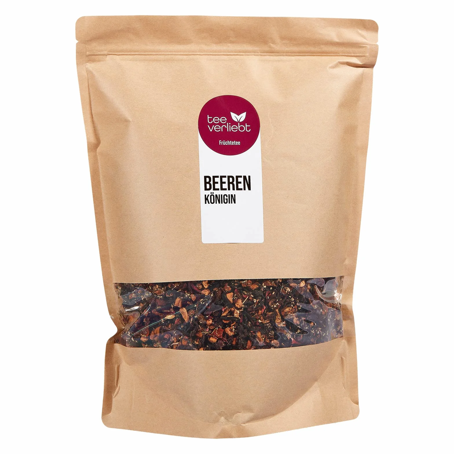 FRUTEG Loser Fruit Tea BeerenKenigin 1000 g | Herbata owocowa luźna | Smaczny skład herbaty mieszanki z malinami truskawek jeżyny | Herbata luźna 1 kg