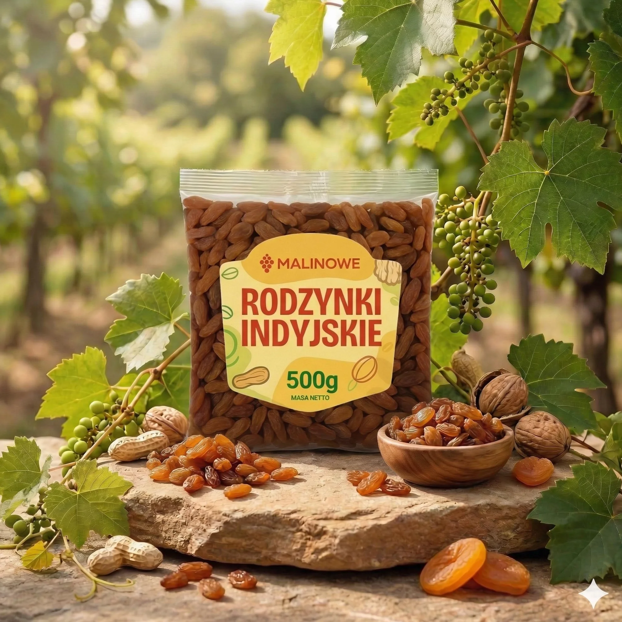 Rodzynka Indyjska Malinowe 500g Naturalna