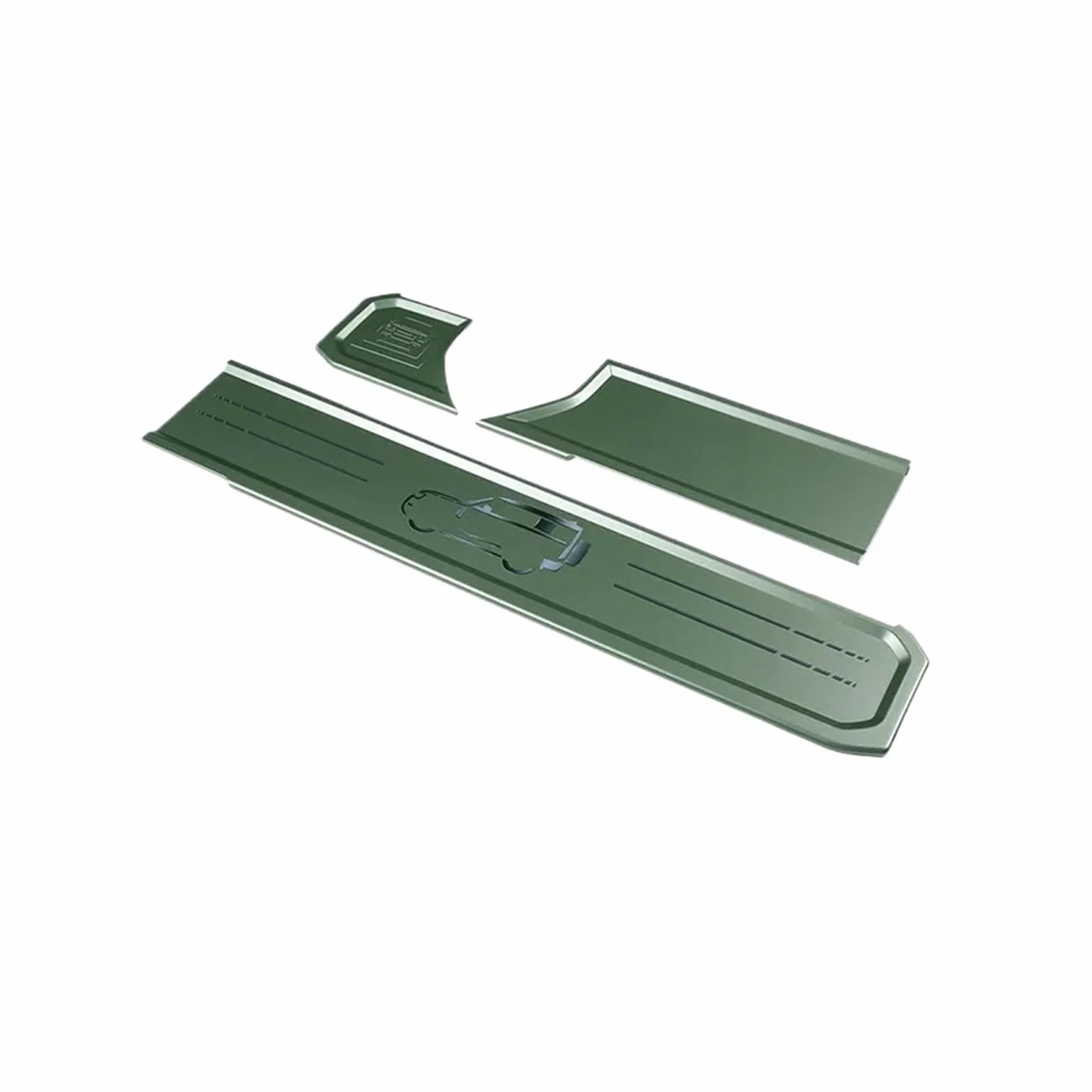 Naklejka dekoracyjna na panel deski rozdzielczej samochodu kompatybilna z Land Rover Defender 90 110 2020-2023 ABS czarny Akcesoria do wnętrza samochodu(Style B-green)