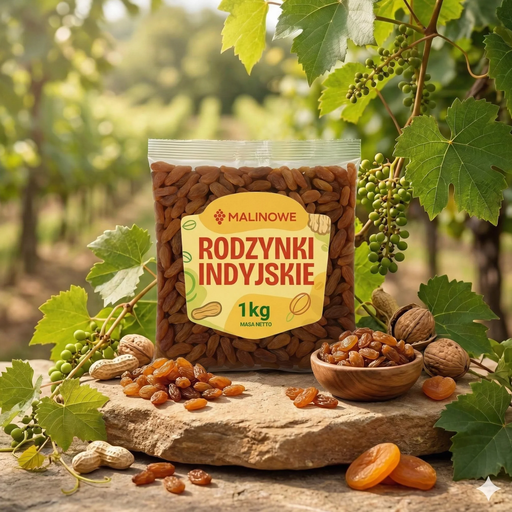 Rodzynka Indyjska Malinowe 1kg Naturalna