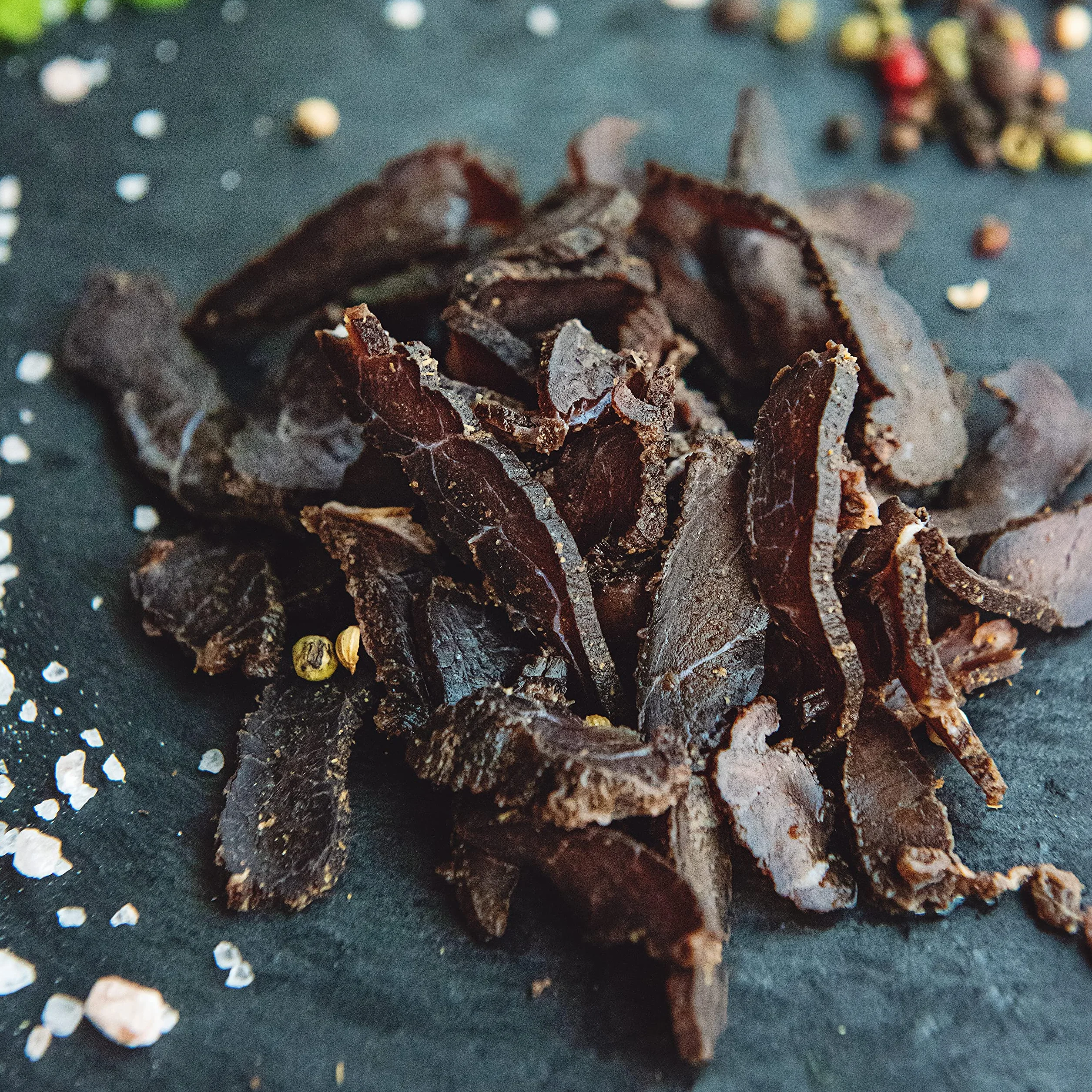 THE ORIGINAL BILTONG COMPANY Podwójne pudełko na smak cztery smaki oryginalne smoky BBQ Piri Piri czosnek zdrowe przekąski wysokiej zawartości białka brytyjska irlandzka wołowina 24 x 30 g