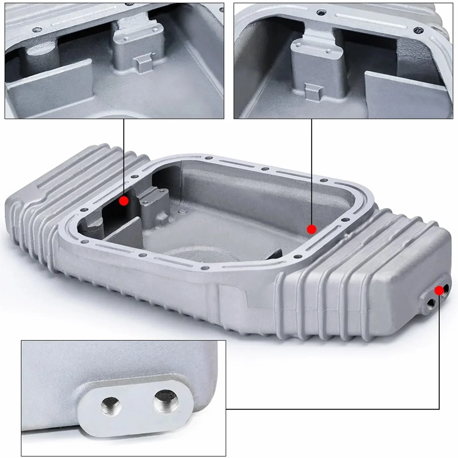 ‌Miska olejowa silnika‌ Aluminiowa miska olejowa z przegrodami do modeli 89-02, pasująca do Nissana SR20, SR20DET, S13, S14, S15, Silvii 240SX, 180SX JR-OP49