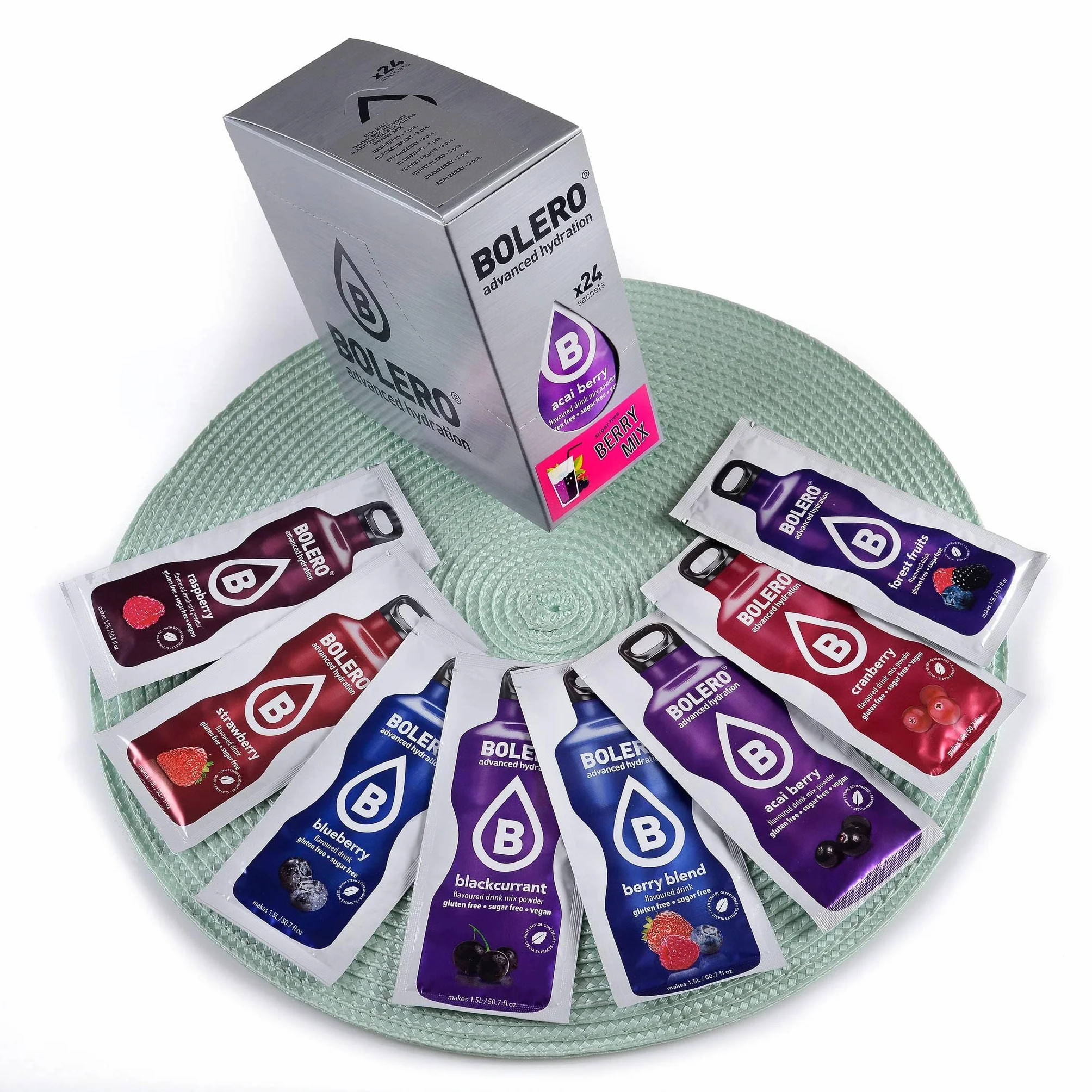 Bolero BERRY MIX 24x9g napój w proszku bez cukru słodzony stewią dla diabetyków