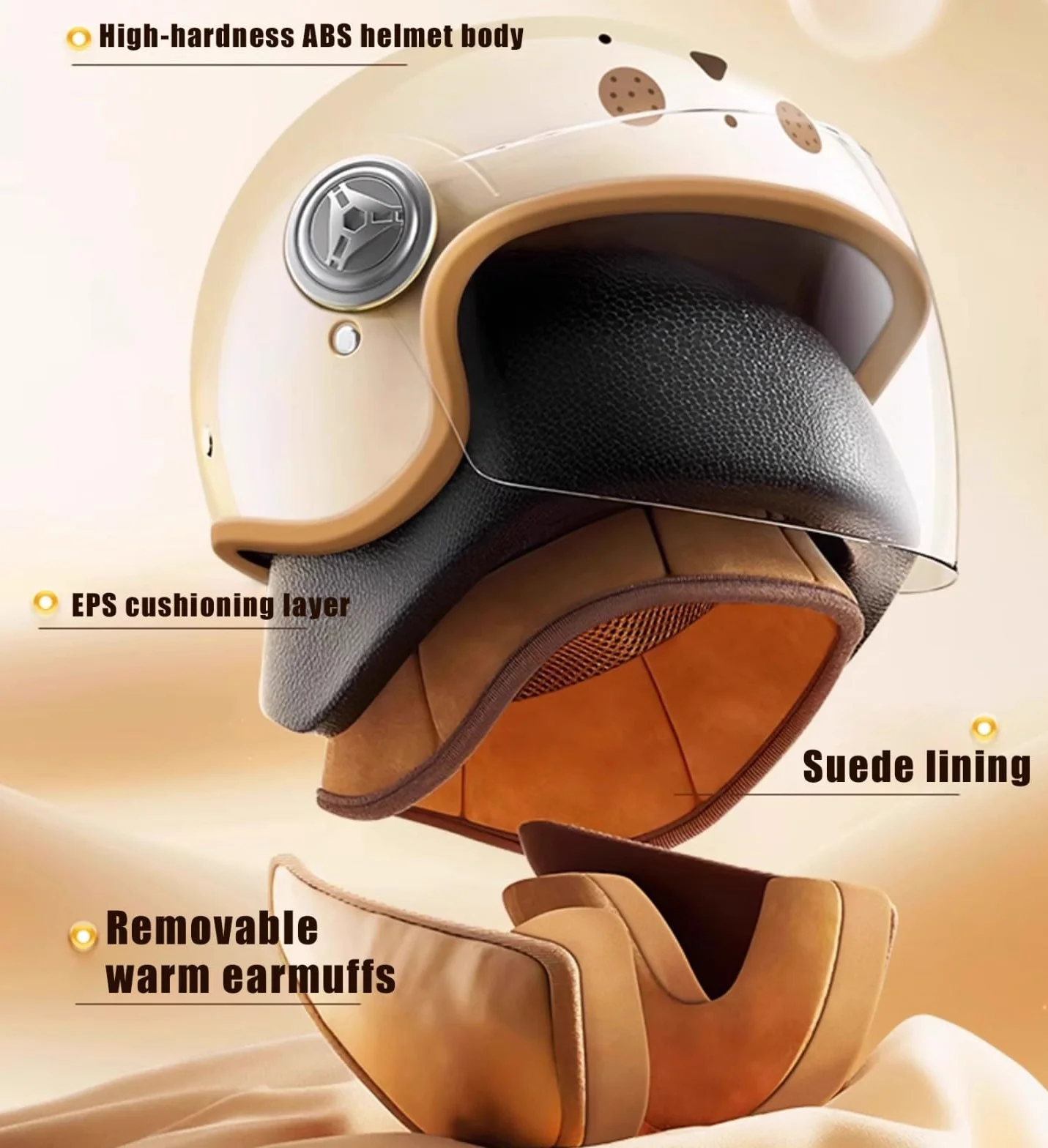 Kask dziecięcy ze skuterem, ECE 22.06, otwarty kask motocyklowy z ochroną przeciwsłoneczną, kask motocyklowy dla dzieci, chłopców i dziewczynek w wieku 3-12 lat