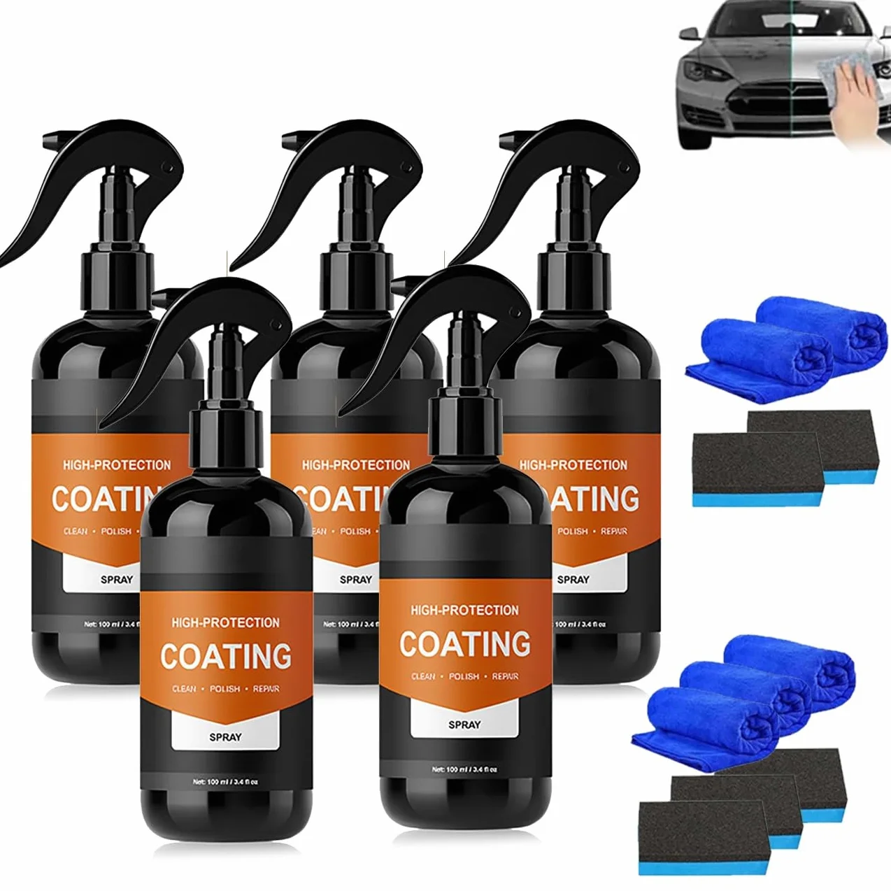 Turbo Shine Nexa,Nexa Turbo Shine,2025 Nowy Nexa Car Scratch Remover Spray do Pojazdów,Pasta Do Naprawy Rys Lakieru Samochodowego,Długotrwała Wysoka Ochrona Powłoki Do Wszystkich Powierzchni Pojazdów(