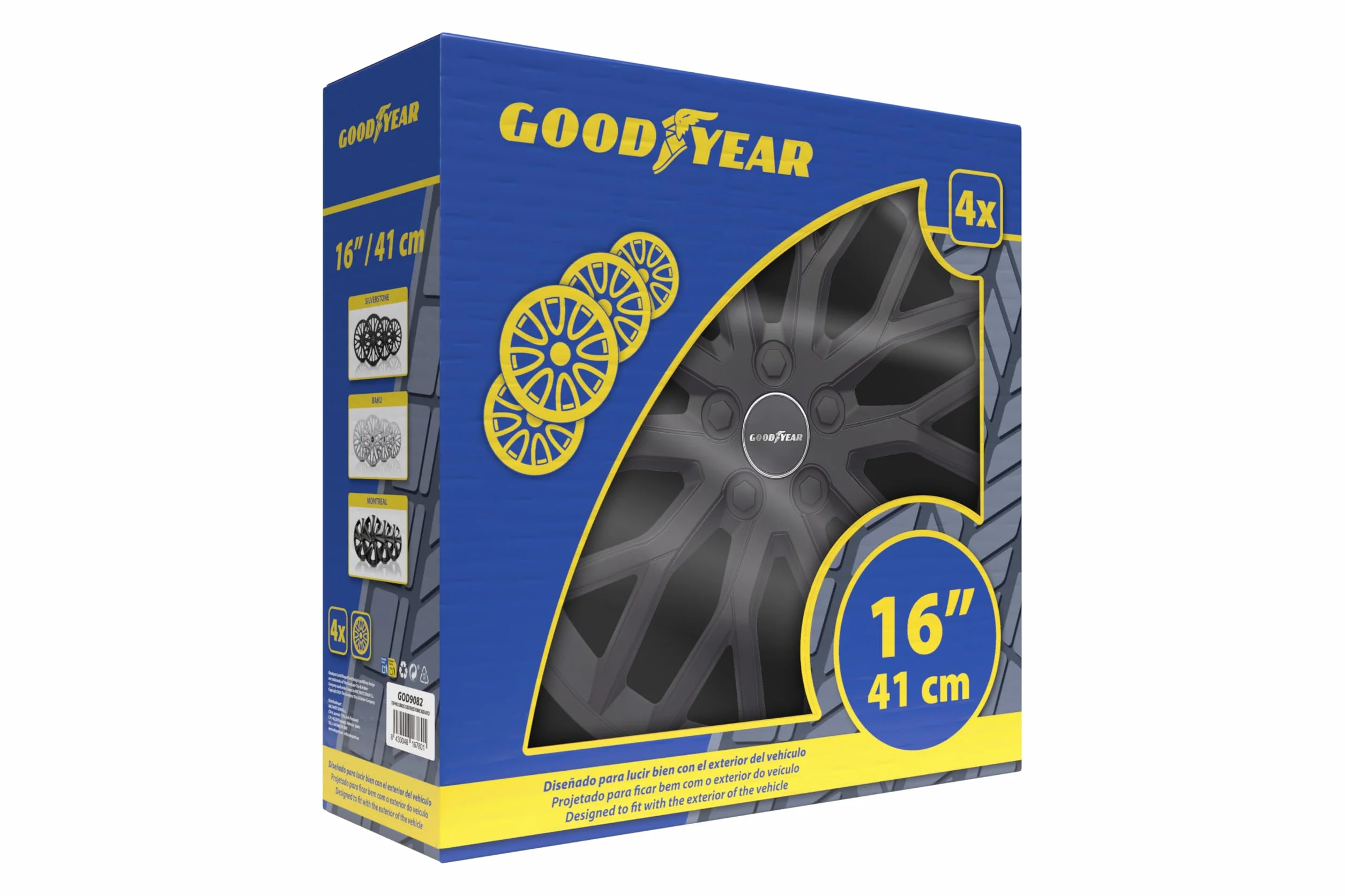 Goodyear GOD9082 Zestaw Kołpak czarny