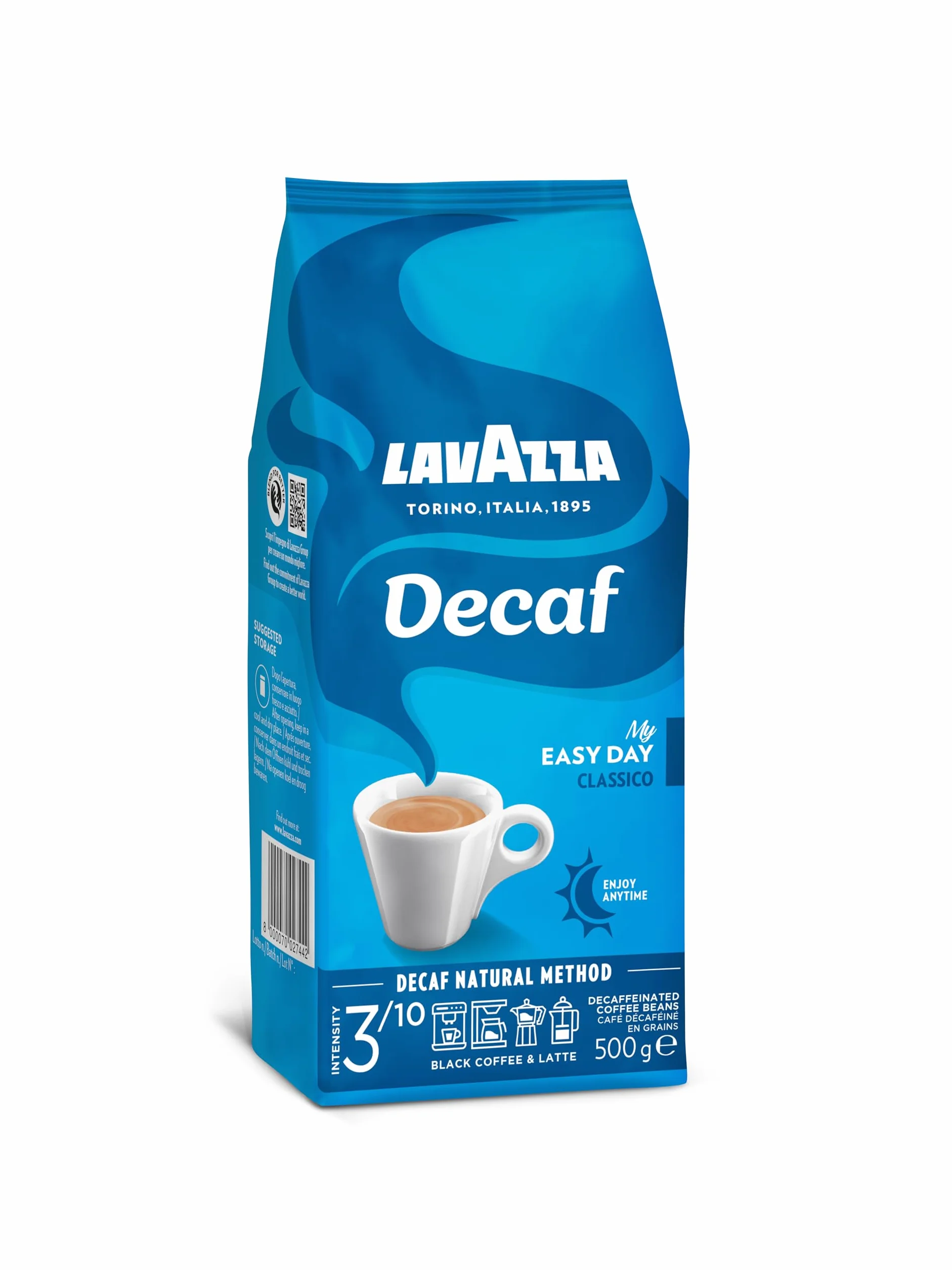 Lavazza Kawa Ziarnista, Crema Decaffeinato, 500 g