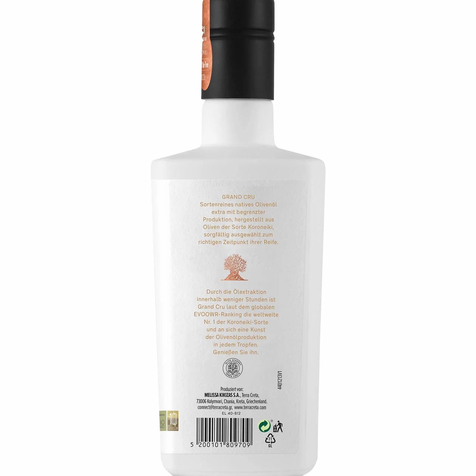 Terra Creta Grand Cru Oliwa Extra Virgin 500ml Kwasowość 0,19% Koroneiki