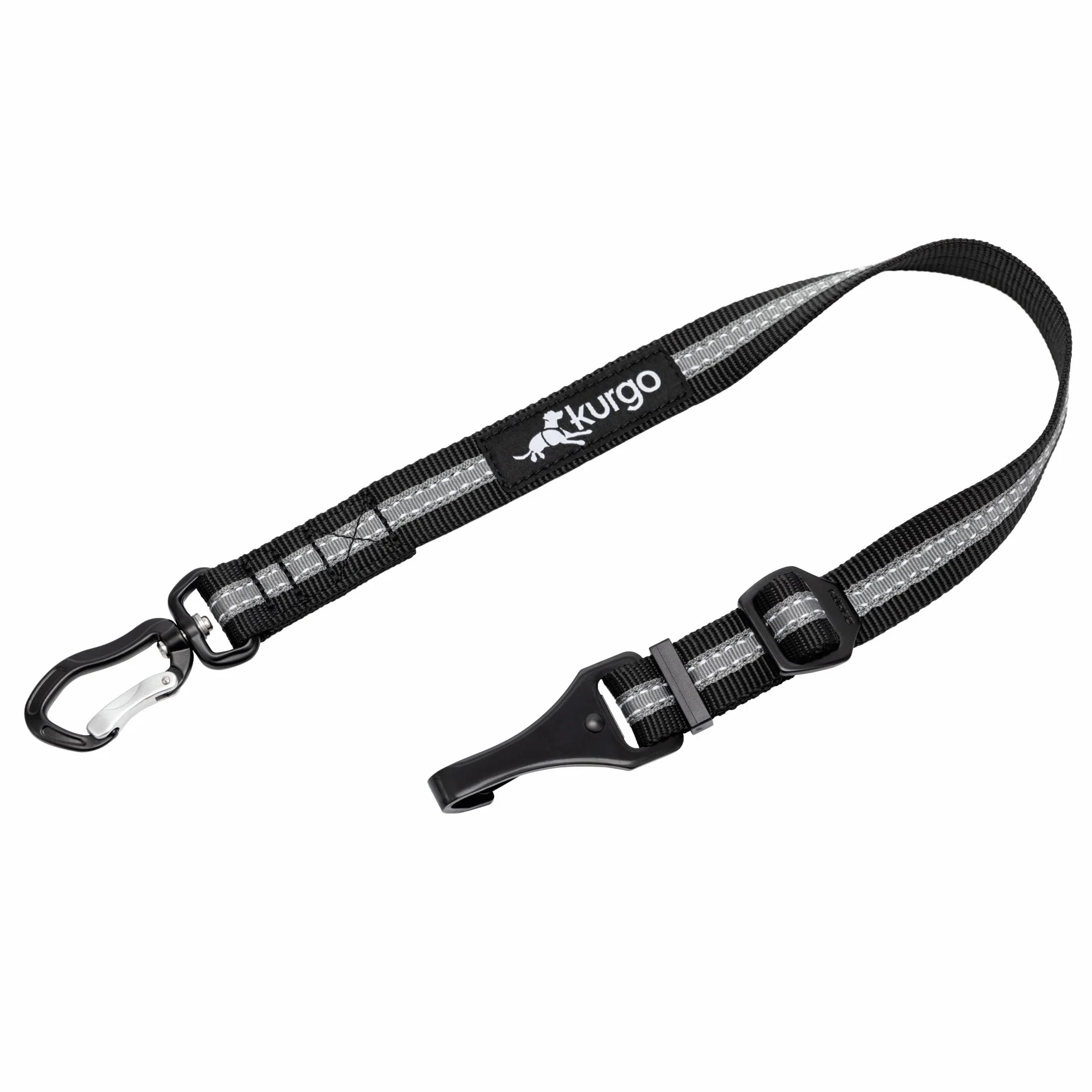 Kurgo Swivel Tether ISOFIX samochodowy pas bezpieczeństwa dla psów regulowany 38-56 cm szary czarny