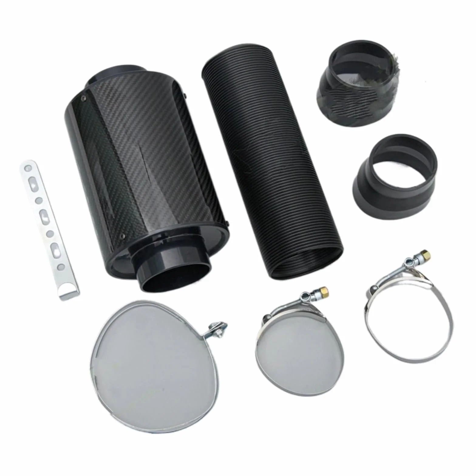 Zespół obudowy filtra powietrza Uniwersalny filtr indukcyjny z włókna węglowego 76 mm 3". Obudowa filtra | Zestaw węży dolotowych zimnego układu dolotowego samochodu