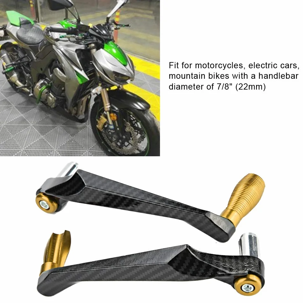 Duokon Universal 7/8in 22mm CNC Aluminiowa Kierownica Dźwignia Sprzęgła Osłona Dłoni do Motocykli, Motocykli, Skuterów, Samochodów Elektrycznych, Rowerów Górskich(Złoto)