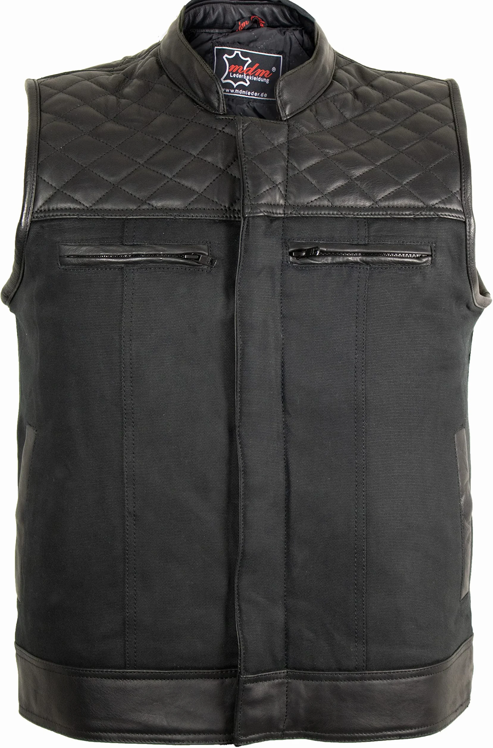 MDM Biker kamizelka tekstylna z pikowanymi ramionami Diamond