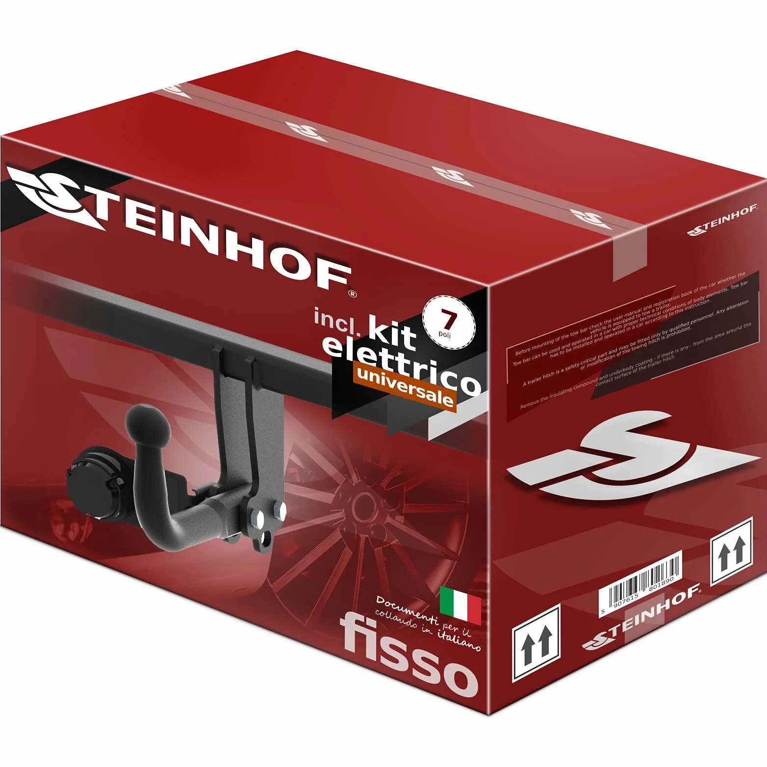 STEINHOF Kompletny hak holowniczy stały kompatybilny z Honda Accord Tourer Kombi 08.2008-2015 z 7-pinową uniwersalną wiązką elektryczną