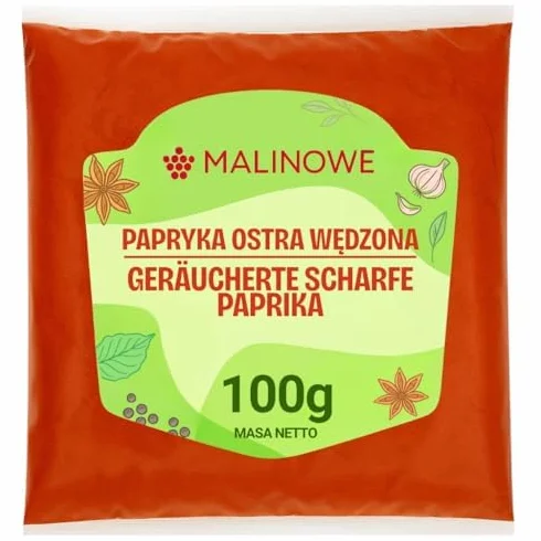 Malinowe PAPRYKA OSTRA WĘDZONA 100g Aromatyczna Czerwona
