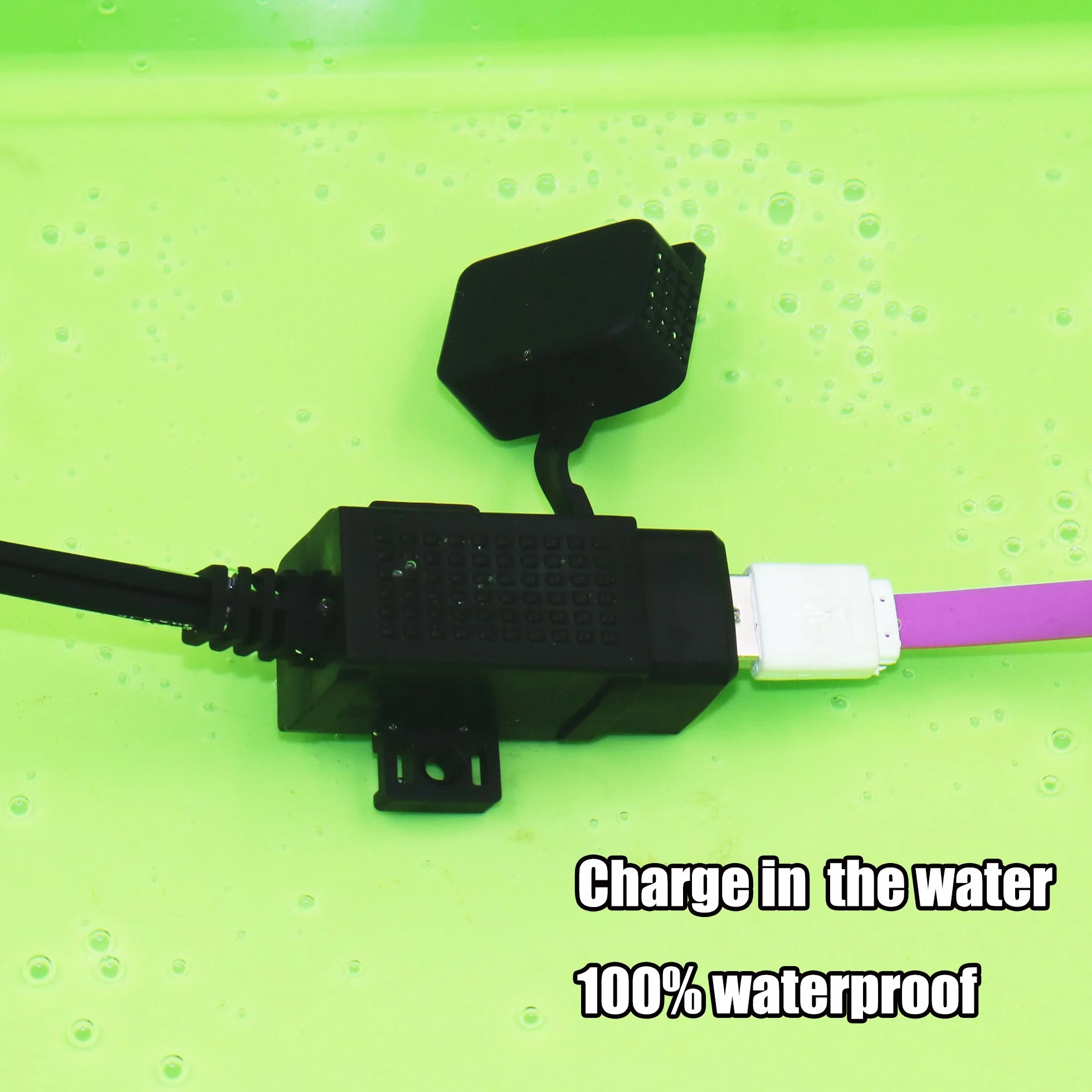 MOTOPOWER MP0609EA 3,1 A wodoodporny motocykl podwójna ładowarka USB zestaw z bezpiecznikiem SAE pierścień zaciskowy wiązka przewodów