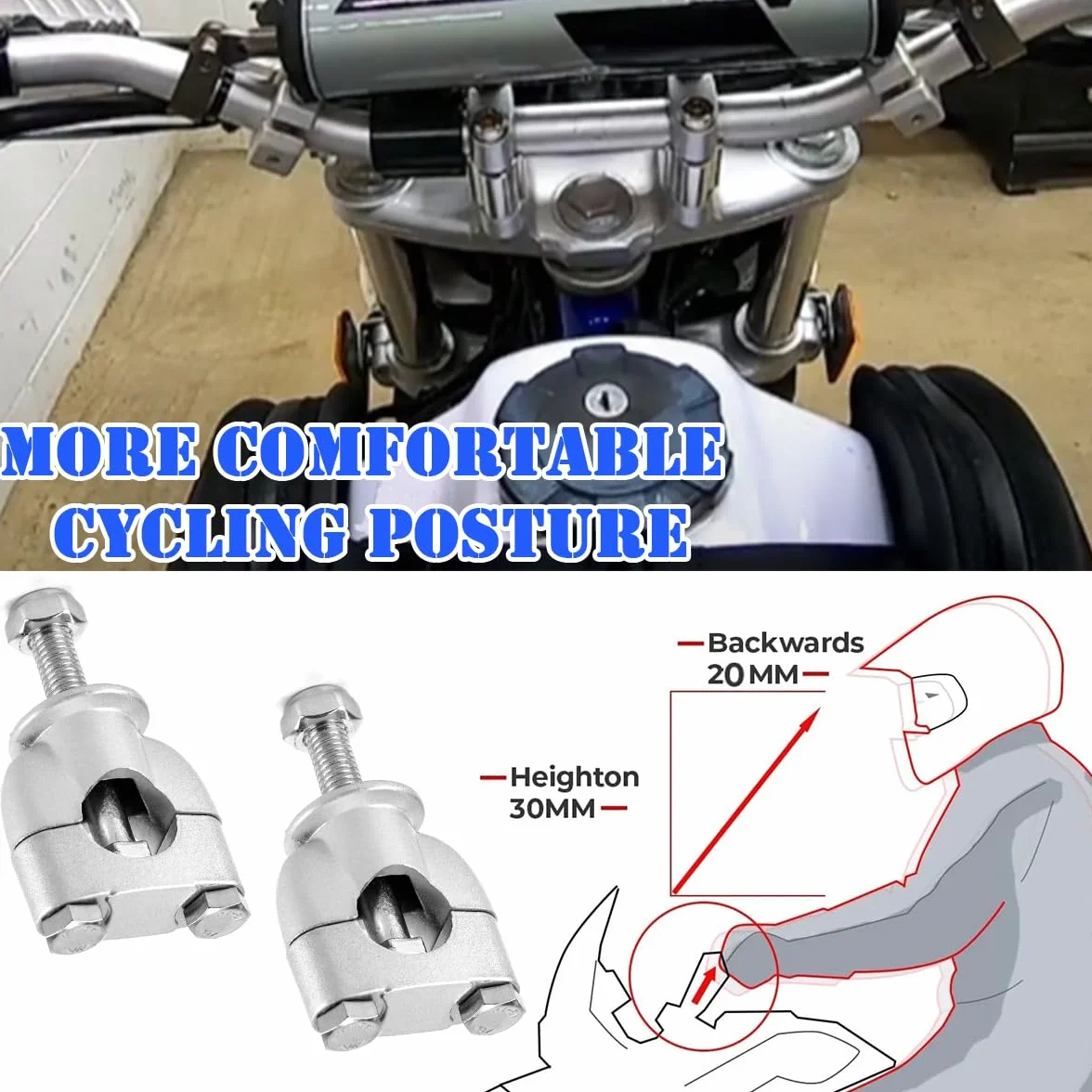 ZAMDOE 7/20.3 cm 22 mm podstopnice kierownicy motocykla, uniwersalny uchwyt, zacisk do motocykla, motocykla, Pit, Dirt Bike, ATV, off-road, adapter do kierownicy