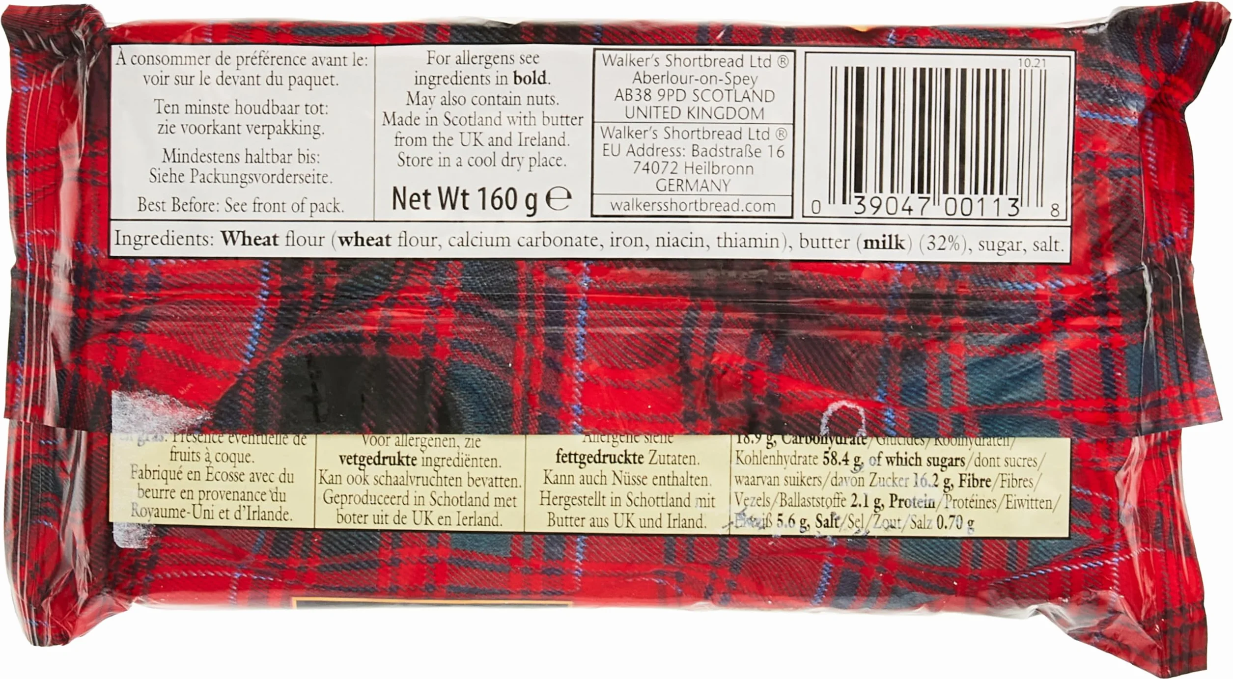 WALKERS - ciasteczka z masłem, (1 x 160 g)