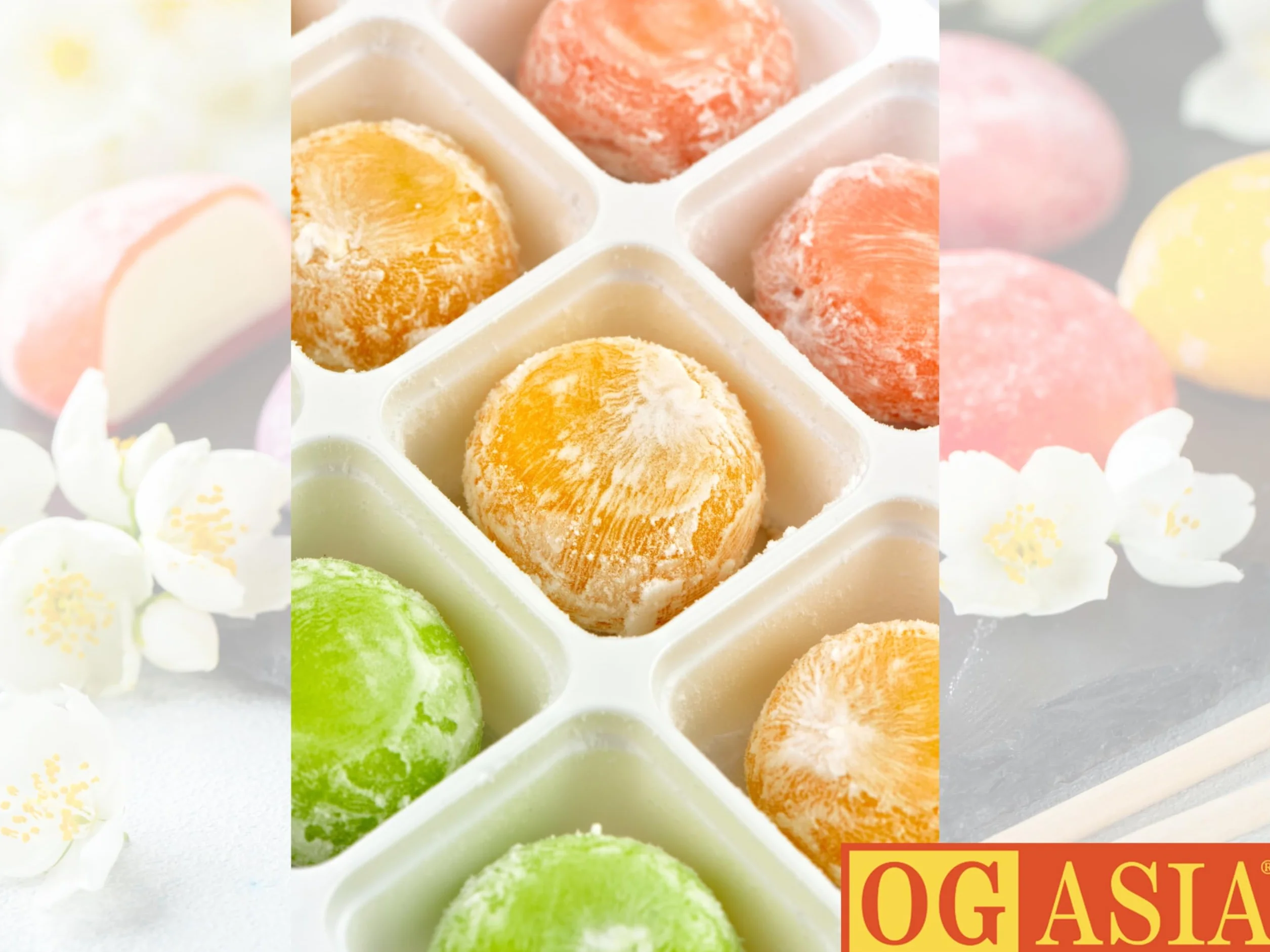 Delicious Pyszne Mini Mochi Mix – 3 rodzaje – mleko, matcha, czerwona fasola – japońskie słodkie potrawy – miękkie i lepkie ciasto ryżowe – OG ASIA – 250 g