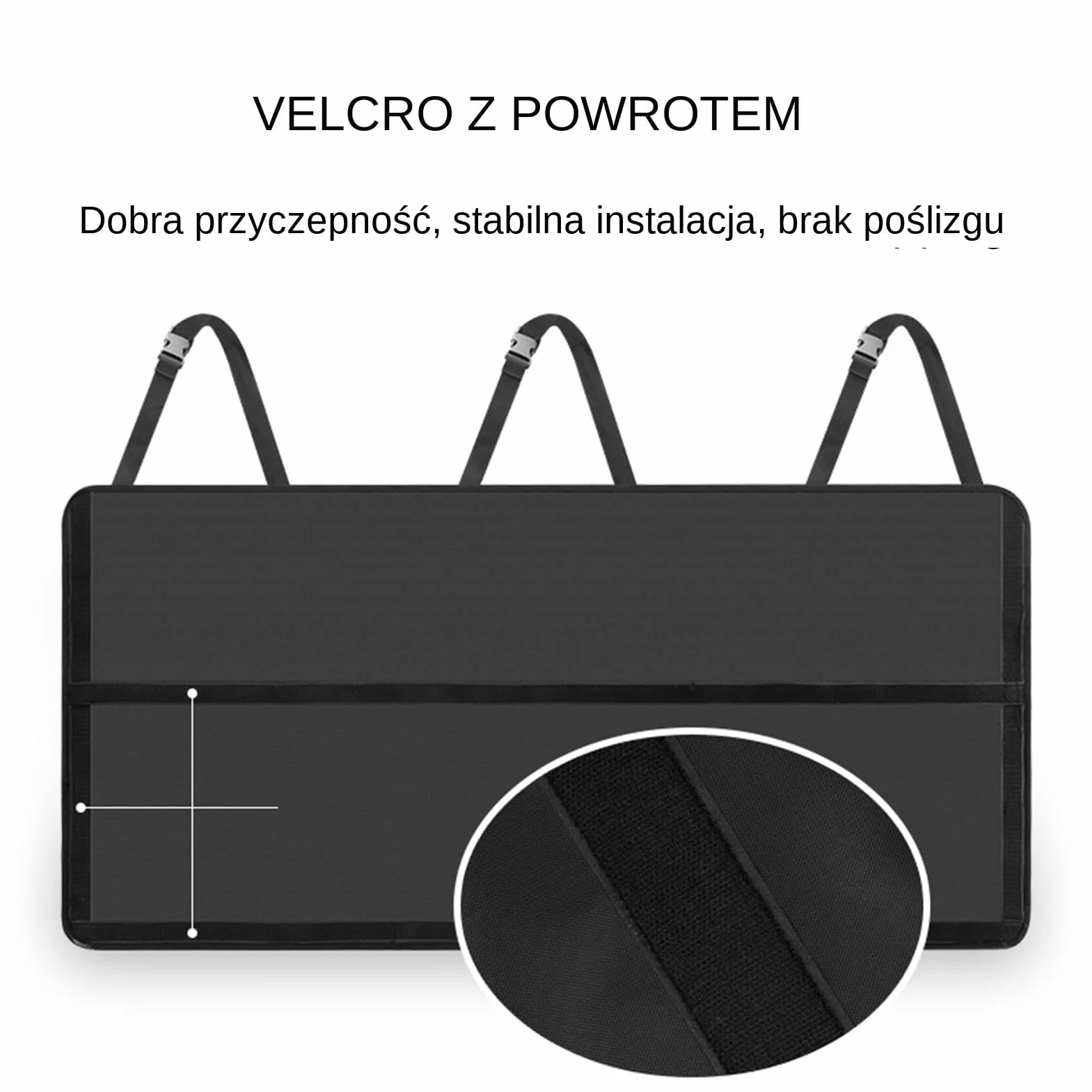Organizer na tylne siedzenie wisząca kieszeń cargo z przestronnymi kieszeniami siateczki solidne paski mocowanie
