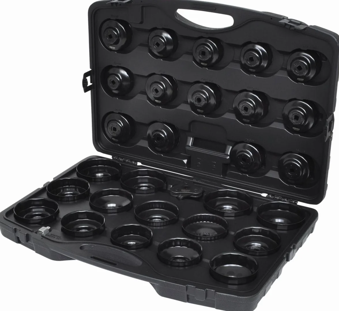 KS Tools 150.9350 Zestaw kluczy do filtrów oleju, 30-szt, 3/8"