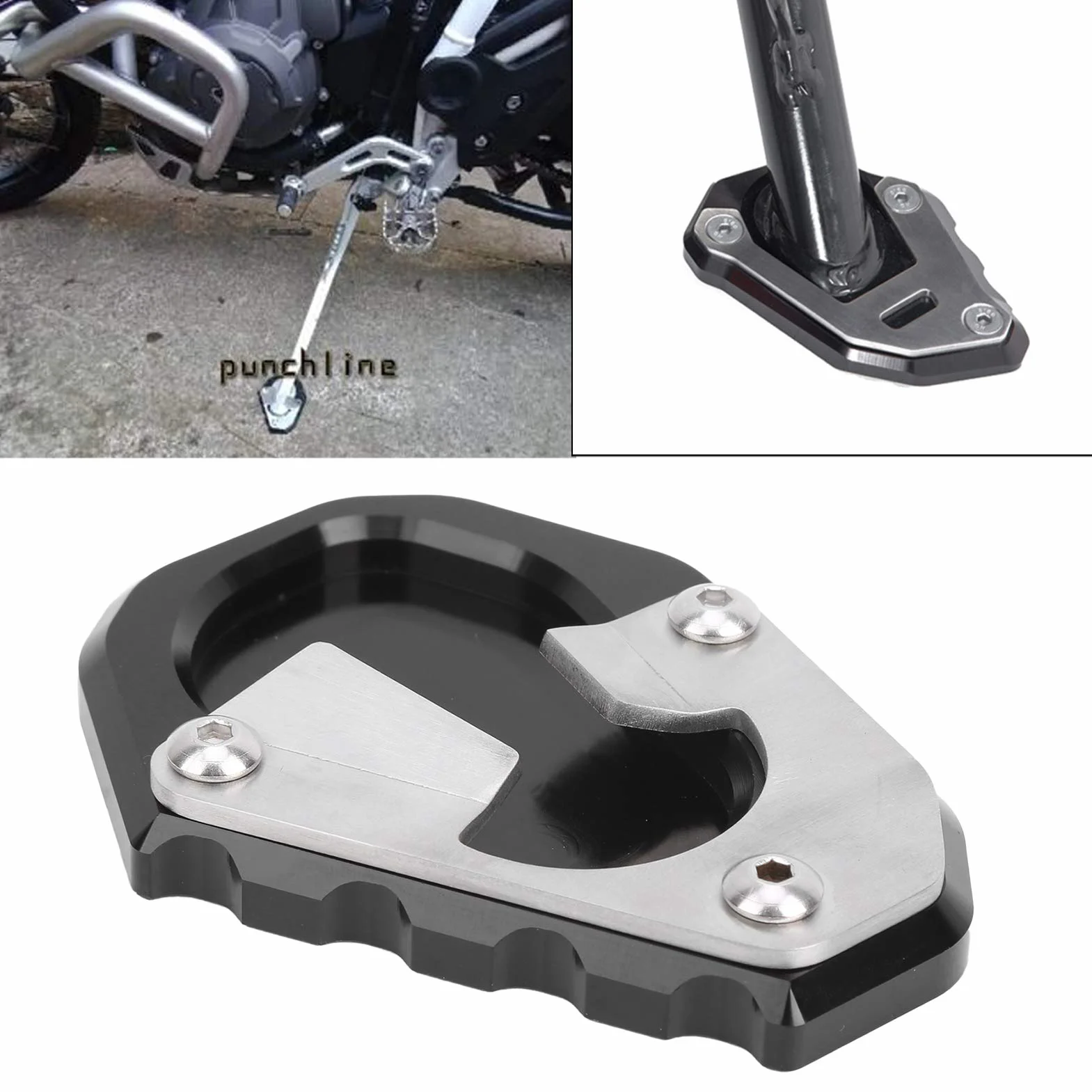 Podkładka podpórki bocznej, podpórka do motocykla Podpórka podpórka boczna Podkładka podpórka do parkowania Podkładka podpórka do parkowania Podpórka boczna zamiennik powiększalnika do