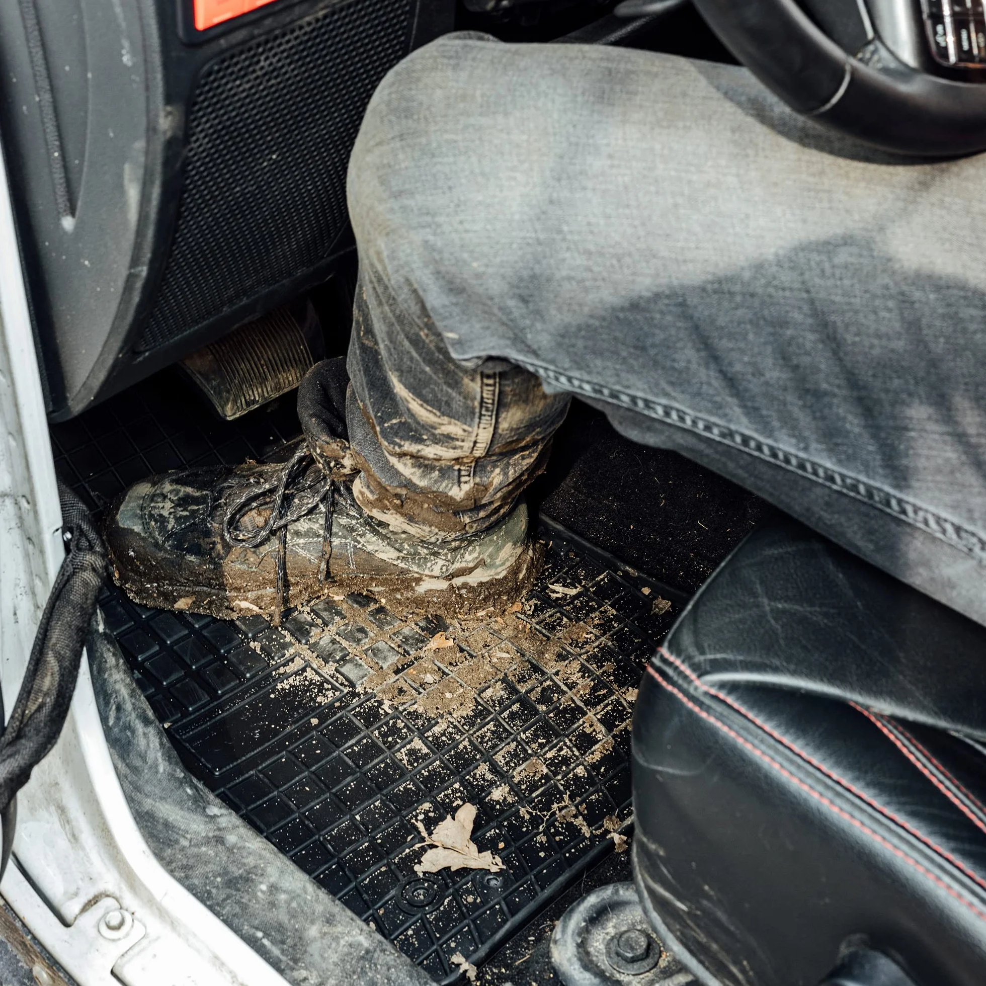 MOTOS Gumowe dywaniki samochodowe pasują do Subaru XV I 2011-2017 Zwiększ komfort podróży dzięki antypoślizgowym dywanikom samochodowym- Dywaniki samochodowe na każdą pogodę, ochrona przed zabrudzenia