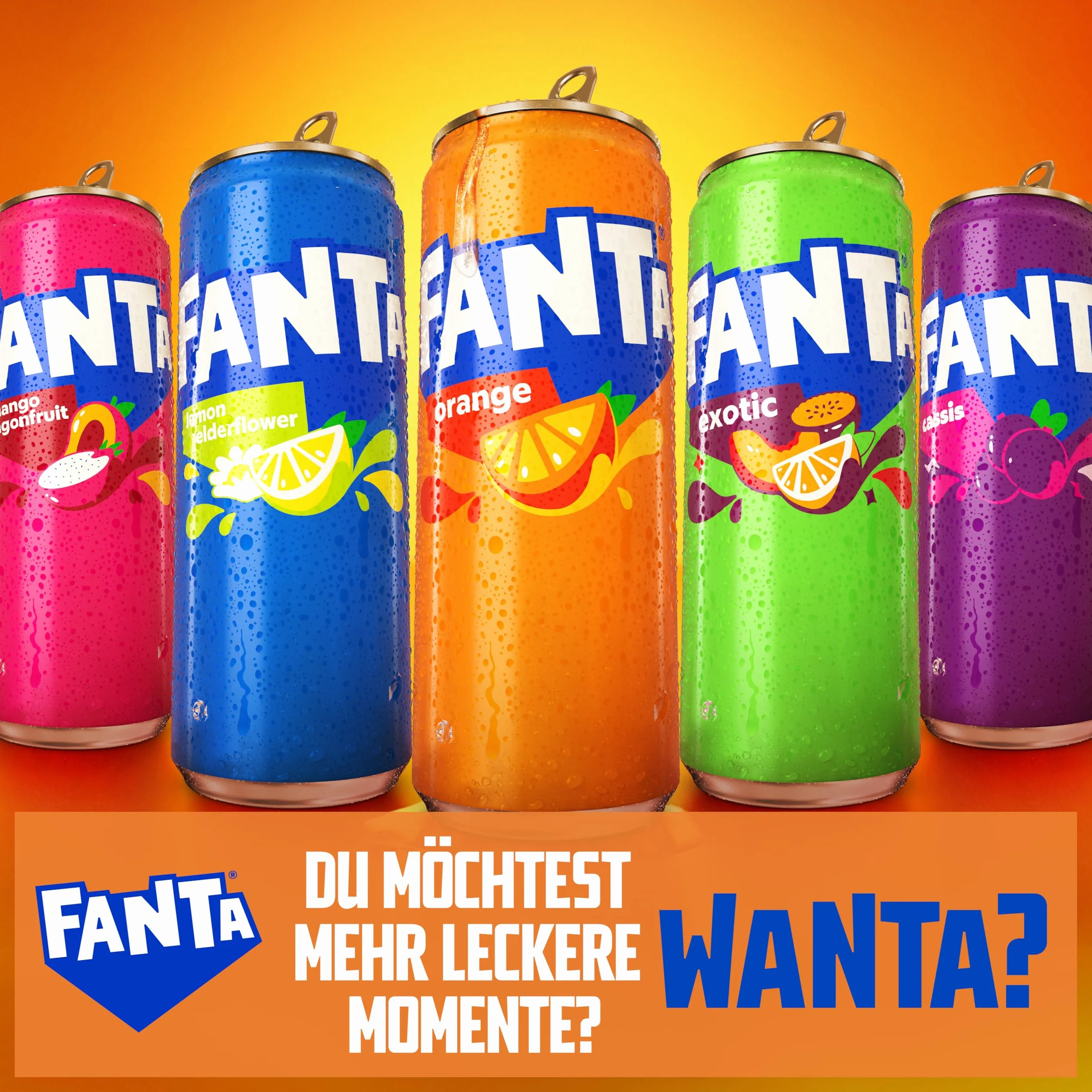 Fanta Lemon & Elderflower – mieszanka cytryny i letniego kwiatu czarnego bzu – o intensywnym smaku owocowym – musujący napój odświeżający w jednorazowych puszkach (24 x 330 ml)