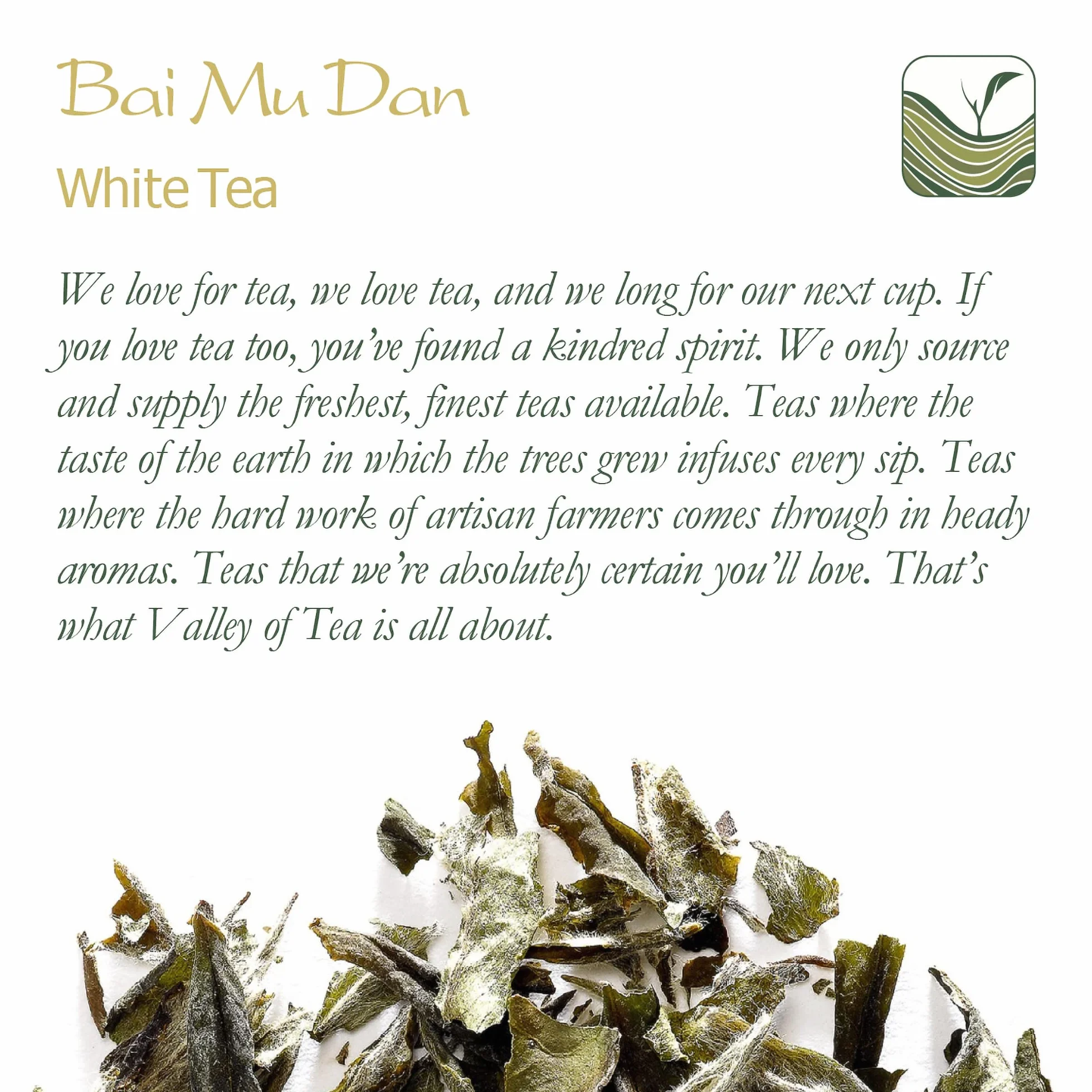 Bai Mu Dan - Biała Peonia Białe Liście Roztaczane z Chin - Baimudan lub Paimutan 50g