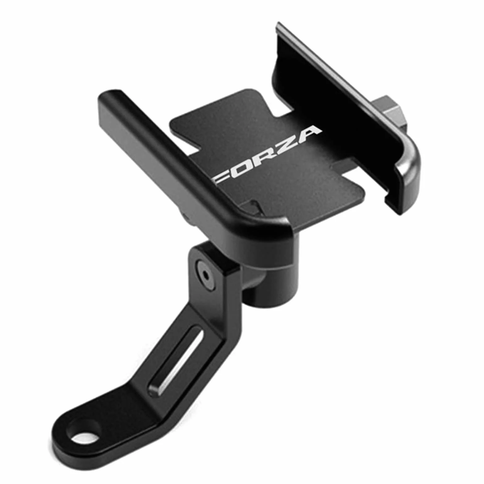 Dla HONDA Forza 125 250 300 350 750 motocykl uchwyt na telefon komórkowy GPS Navigator lusterko wsteczne uchwyt na kierownicę akcesoria Mocowanie Motocyklowe (Kolor : Mirror type Black)