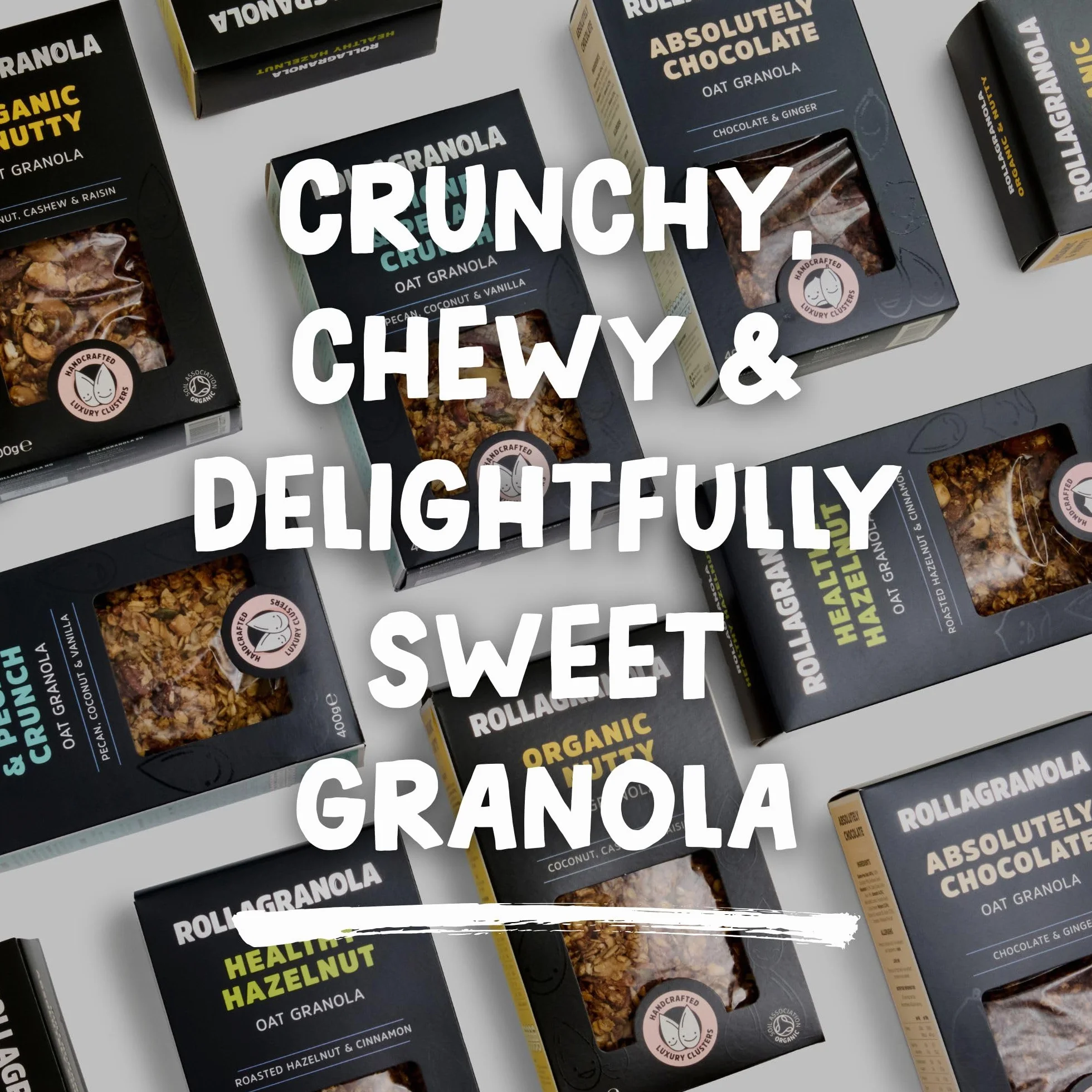 Rollagranola: Granola organiczna i orzechowa | 100% organiczna i naturalna żywność pełna, bez glutenu | wegańska | bez rafinowanych cukrów | opakowanie 400 g