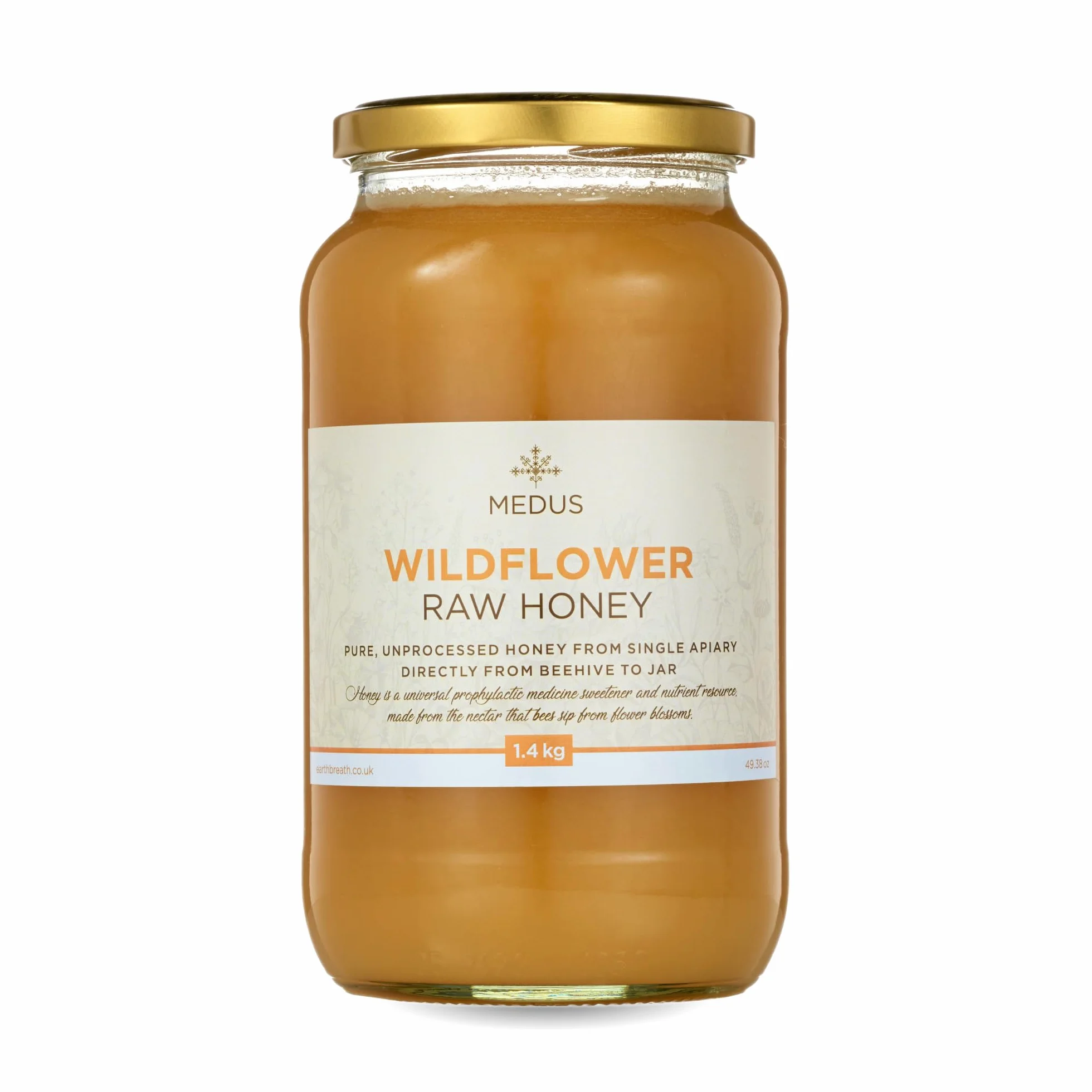 Earthbreath Wildflower Raw Honey 1,4 kg – 100% czysty, naturalny