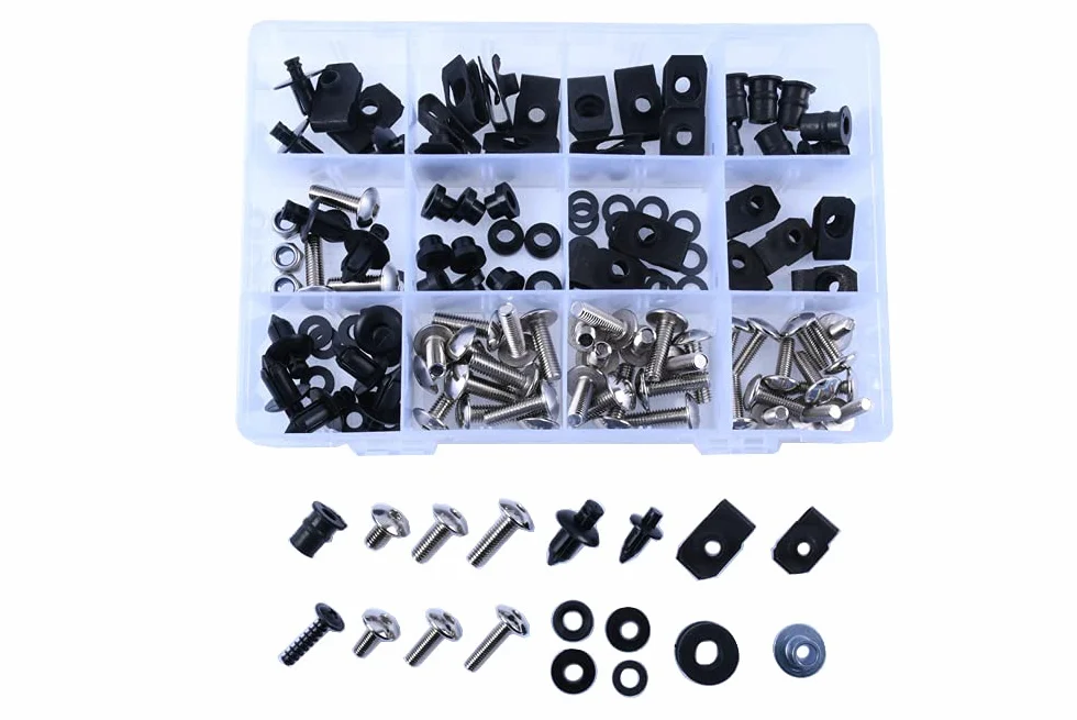 avdb-moto Zestaw śrub do owiewek M5, M6 kompatybilny z HONDA CBR 650 R 650R 2019-2020 (Aluminium)