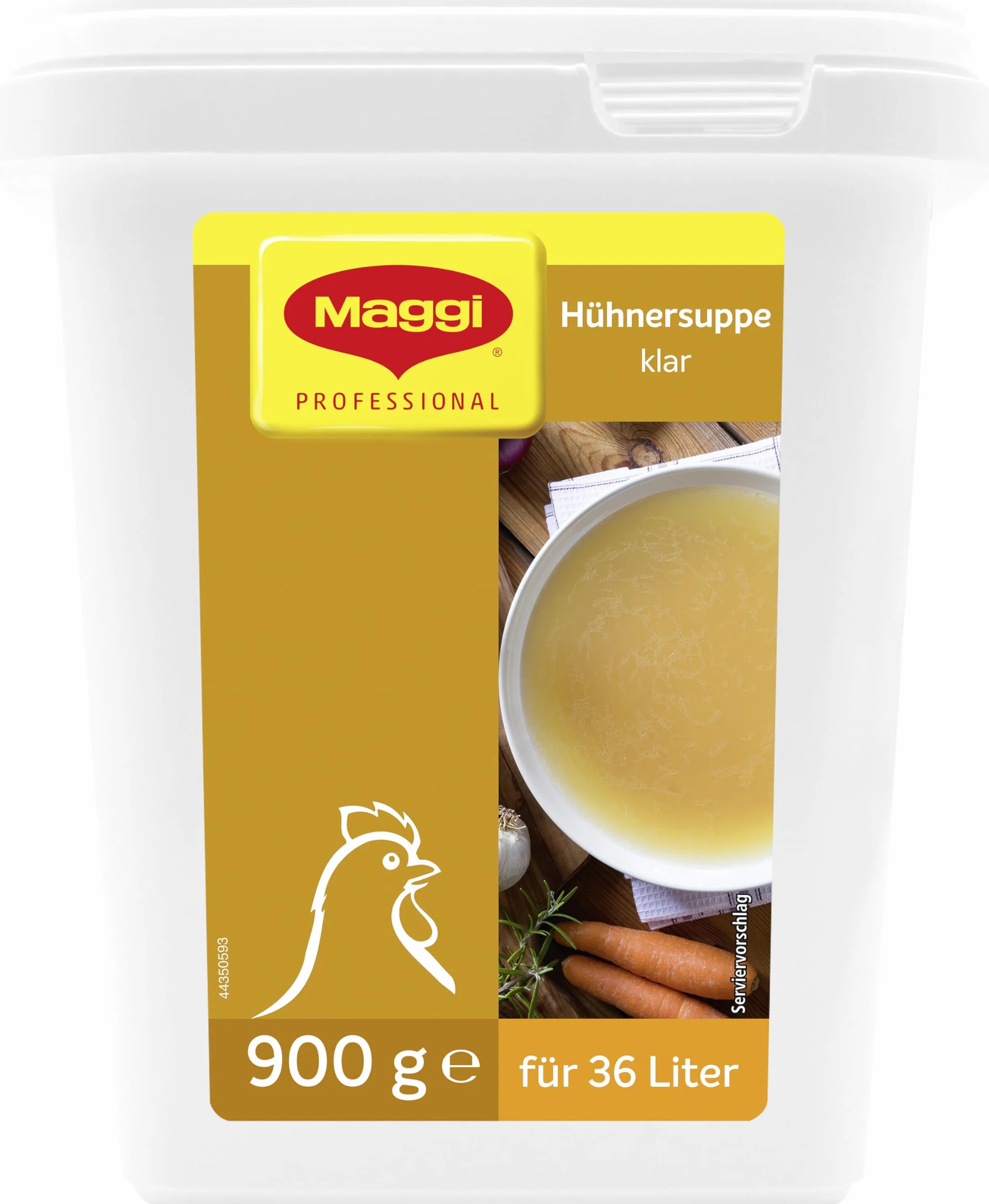 Maggi Przezroczysta zupa z kurzymi, natychmiast rozpuszczalna, 1 opakowanie (1 x 900 g pudełko gastronomiczne)