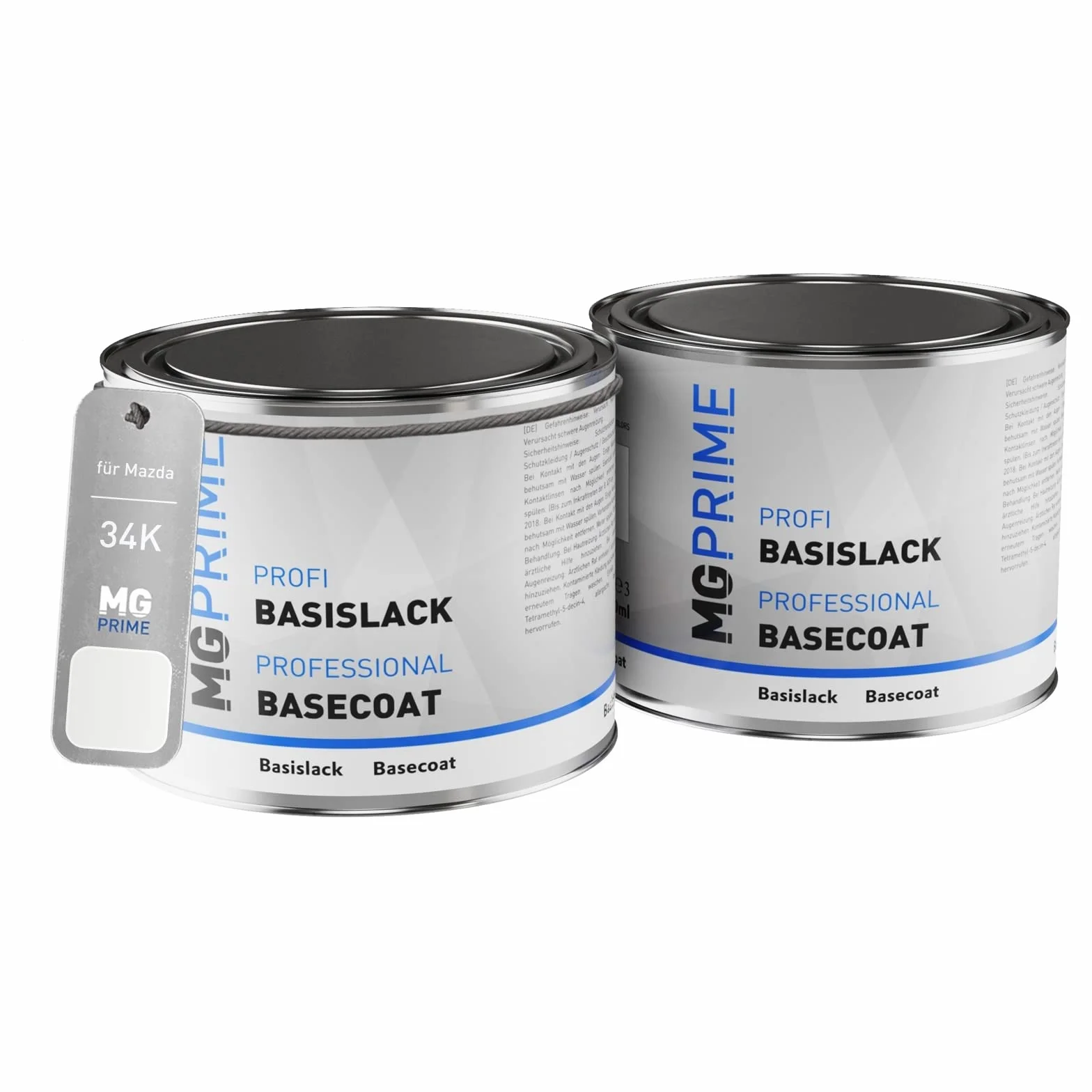 MG PRIME Lakier samochodowy Zestaw puszka gotowa do natrysku dla Mazda 34K Crystal White Pearl Mica/Blanc Cristal Perle Podklad + Lakier bazowy 1,0 litr 1000ml