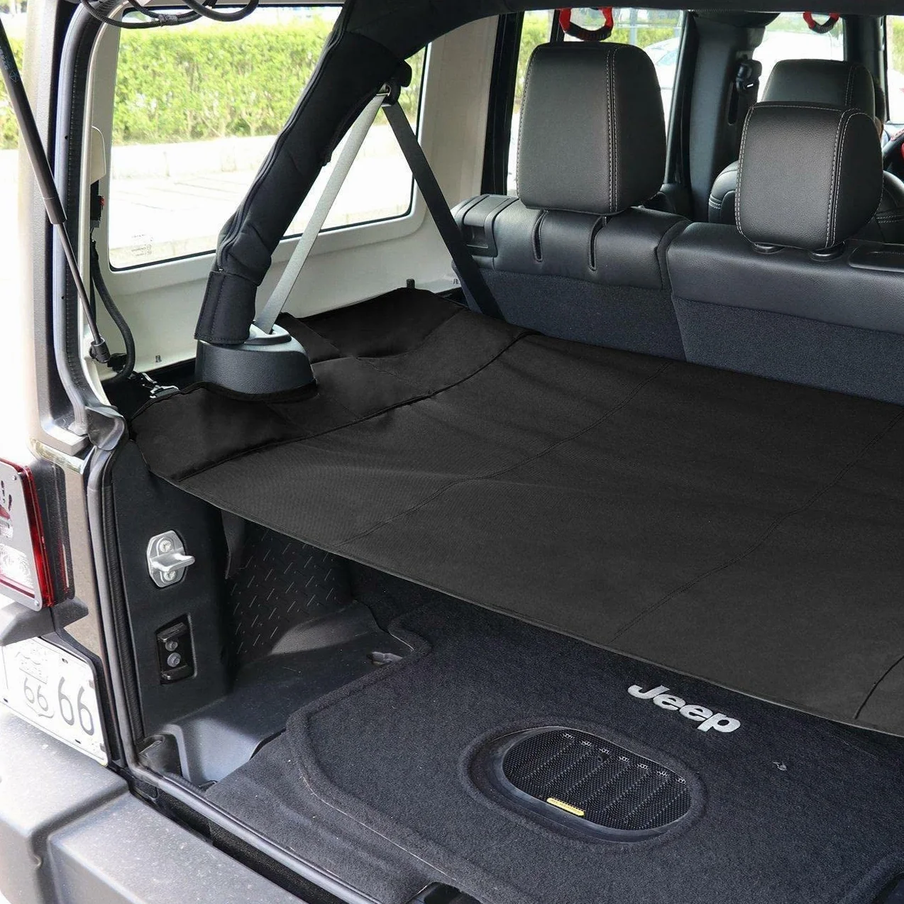 Osłona bagażnika tylna osłona bagażnika osłona przeciwsłoneczna kompatybilna z Jeep Wrangler JK JKU 2007-2017 Unlimited 4 Door