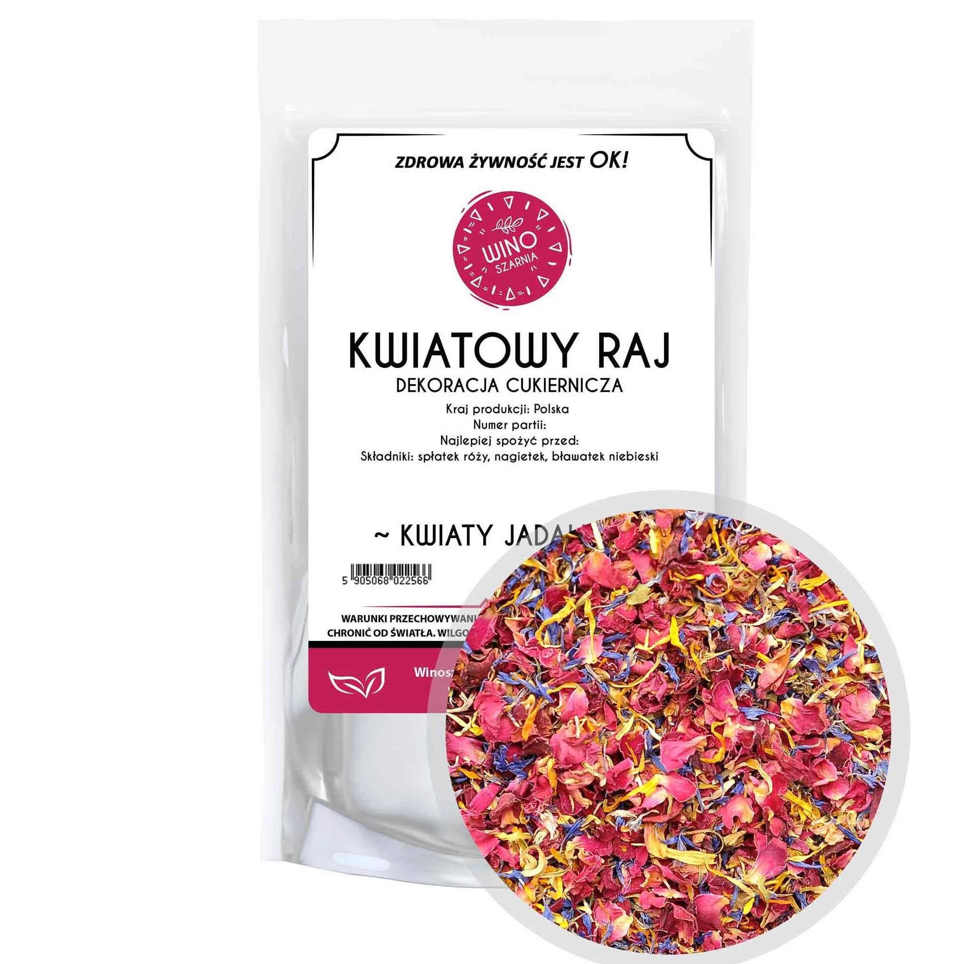 Kwiaty na tort Kwiatowy Raj 10g Kwiaty Jadalne