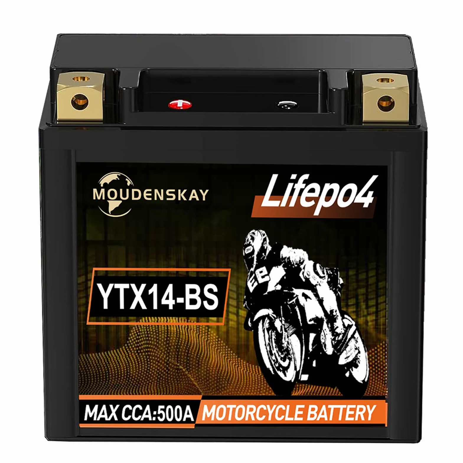 Akumulator litowy do motocykla 12V Akumulator litowy Powersports z BMS (YTX14-BS 500~600CCA 12.8V 6Ah) Akumulatory startowe LiFePO4 do motocykli, ATV, UTV, jednostek wodnych itp