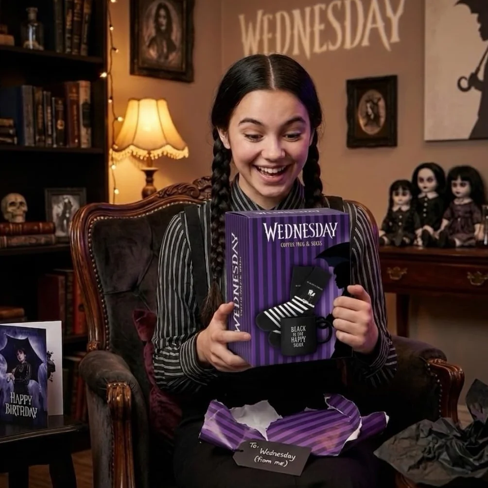Wednesday filiżanka i ekskluzywne skarpety