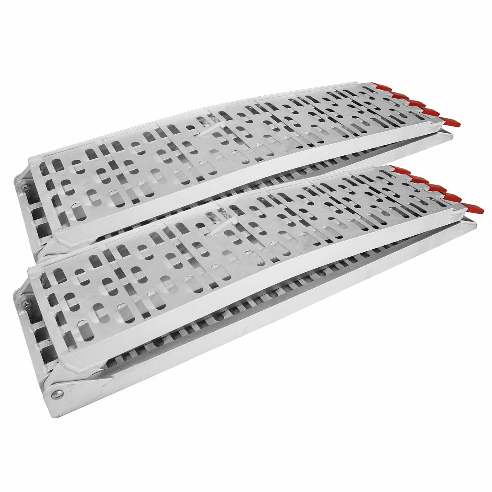 Wiltec Zestaw składanych najazdów aluminiowych 2 szt. o długości 226 cm i łącznym udźwigu 820 kg, lekka i łatwa rampa do quadów i motocykli
