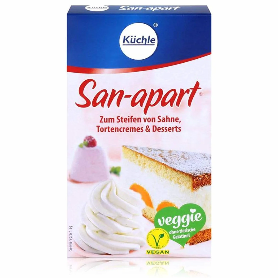 Küchenle San-apart 125 g – utrwalacz do śmietany i kremów, zestaw 5 sztuk