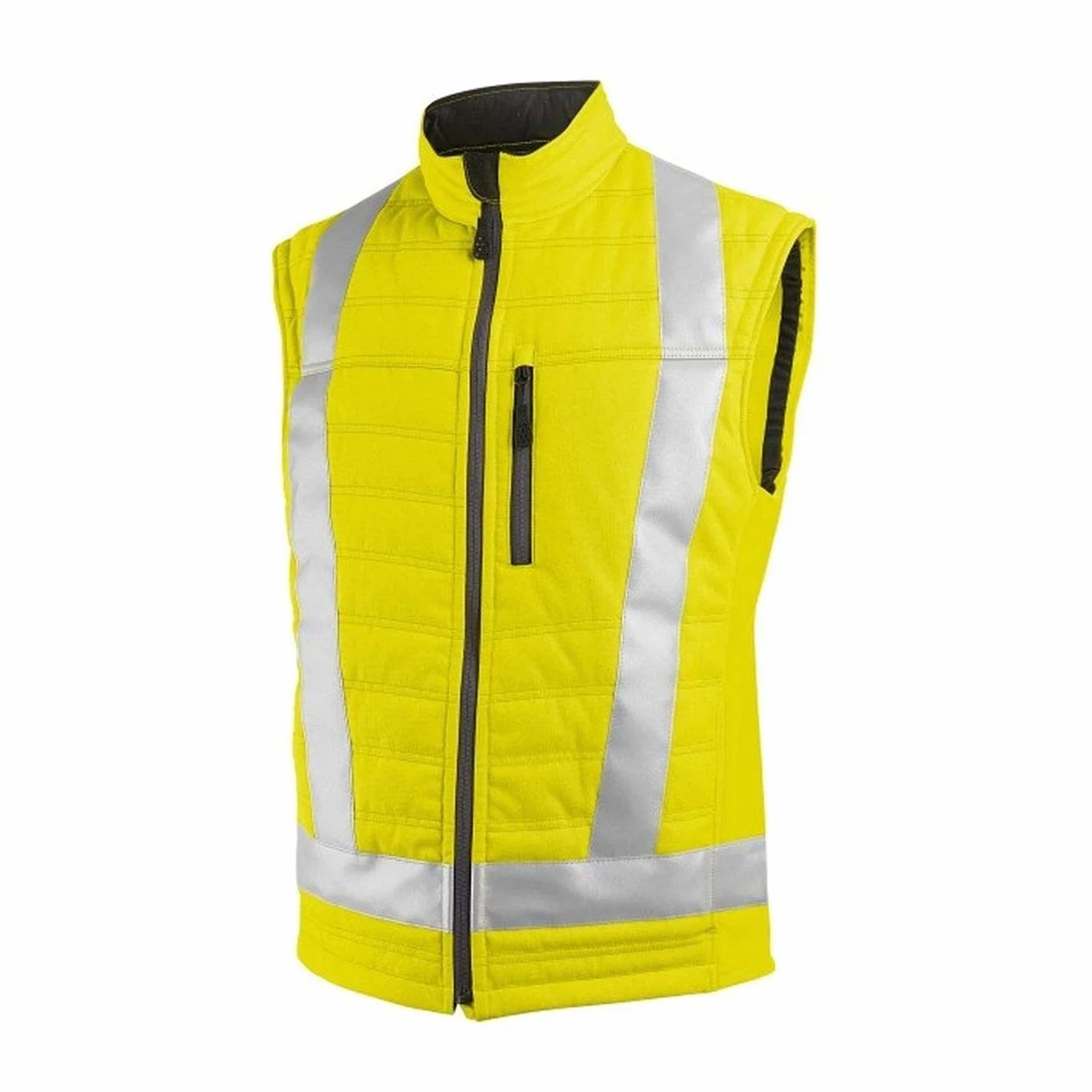 BP Kamizelka termiczna 2113-845-86-XL, smukła sylwetka, wyściełana pikowaną podszewką termiczną 270 g/m², mieszanka materiału, żółty ostrzegawczy, XL