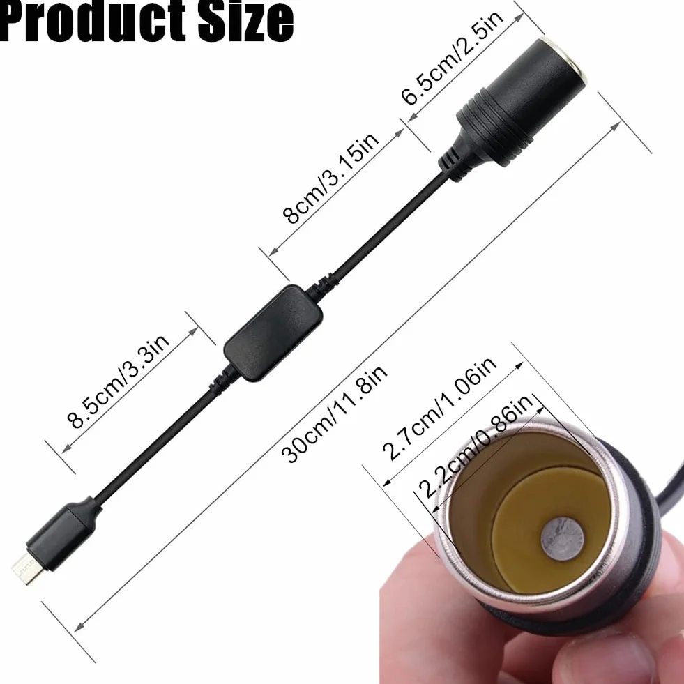 GLOGLOW zapalniczka samochodowa 12V USB obrotowy adapter konwerter przewód zasilający