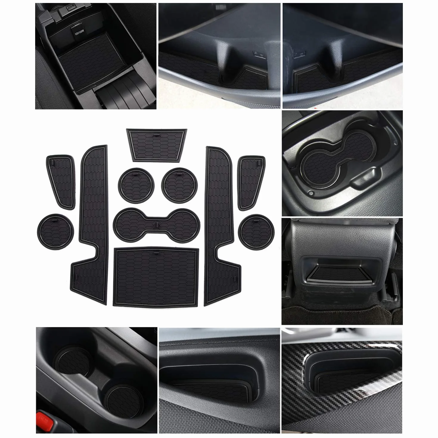 BIXUAN Corolla 2024 antypoślizgowe maty podłogowe kompatybilne z Toyota Corolla E210 2019 2020 2021 2022 2023 2024 antypoślizgowe gumowe podłokietniki konsola środkowa uchwyt na kubek akcesoria