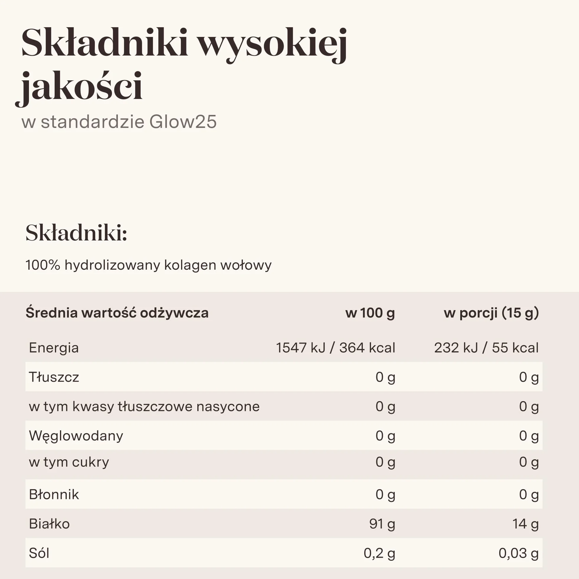 Kolagen w proszku [450g] - Original - Zawiera peptydy typu 1 i 3 - Doskonale rozpuszczalny - Smak Naturalny (450g)