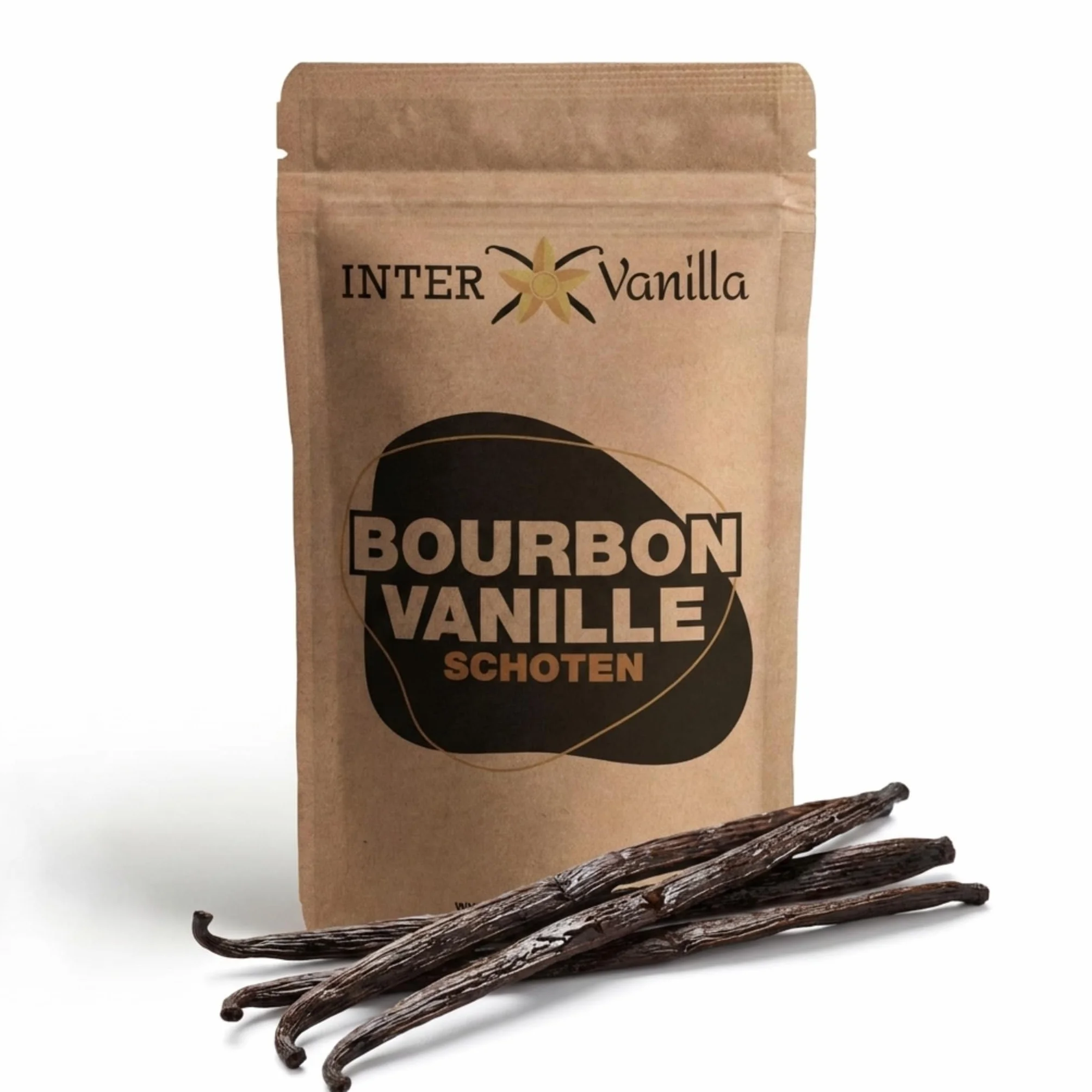InterVanilla Bourbon Vanille schoten 25 sztuk, 12-13 cm Szorty waniliowe w jakości premium z Madagaskaru do pieczenia, gotowania i słodkich potraw