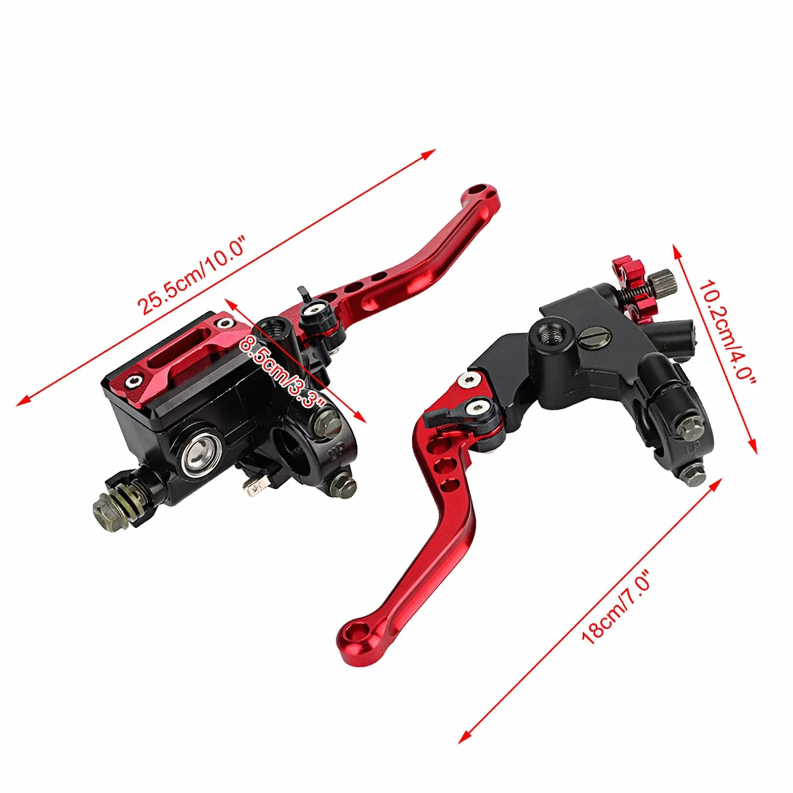 Dźwignia głównego cylindra motocykla, hydrauliczna dźwignia hamulca na kierownicę, para główna uniwersalnego cylindra hamulcowego 7/8 "(22 mm) do głównego i głównego cylindra