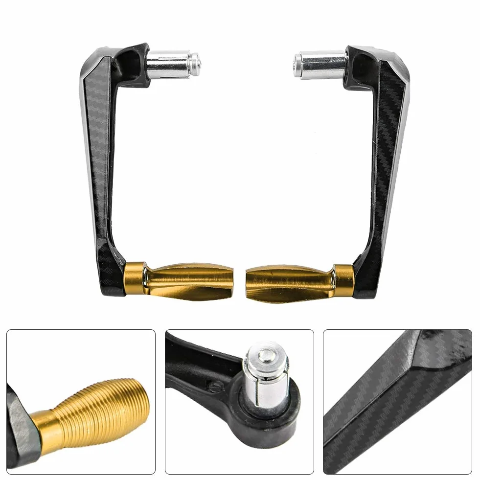 Duokon Universal 7/8in 22mm CNC Aluminiowa Kierownica Dźwignia Sprzęgła Osłona Dłoni do Motocykli, Motocykli, Skuterów, Samochodów Elektrycznych, Rowerów Górskich(Złoto)