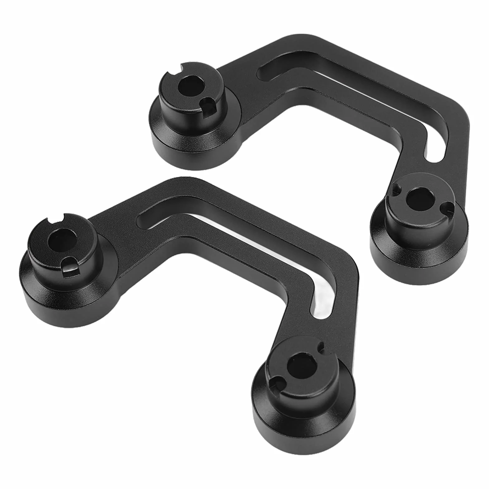 AMONIDA Zapasowy Wspornik do Mocowania światła na Przedniej Szybie Słupka, Pasuje do JL JLU 2018-2022 Regulowany Uchwyt na maskę ze Stopu Aluminium, 2 Jednostki (BLACK)
