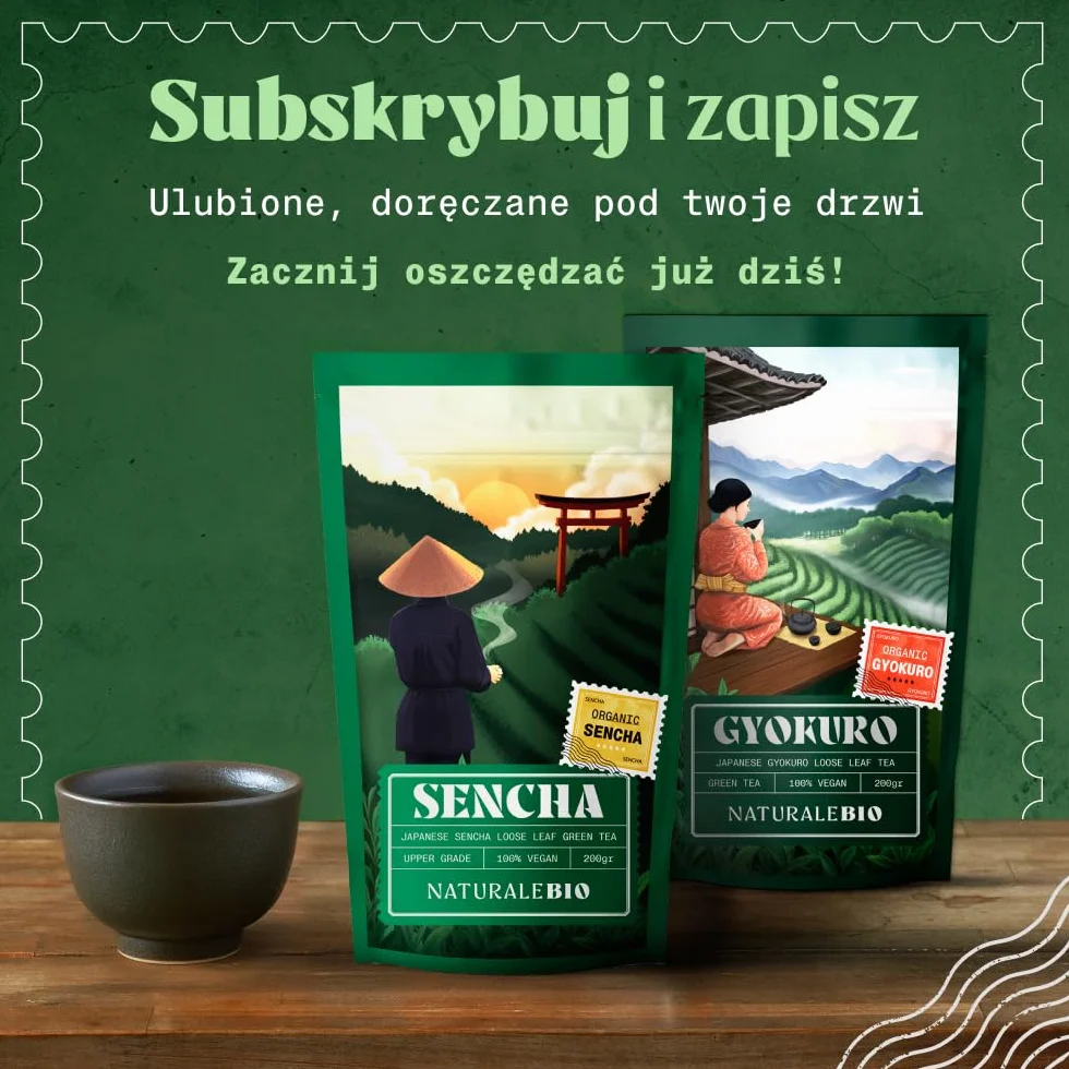 NaturaleBio Zielona Herbata Sencha Japońska Bio 200g - Organiczna Herbata Liściasta Pierwszego Zbioru