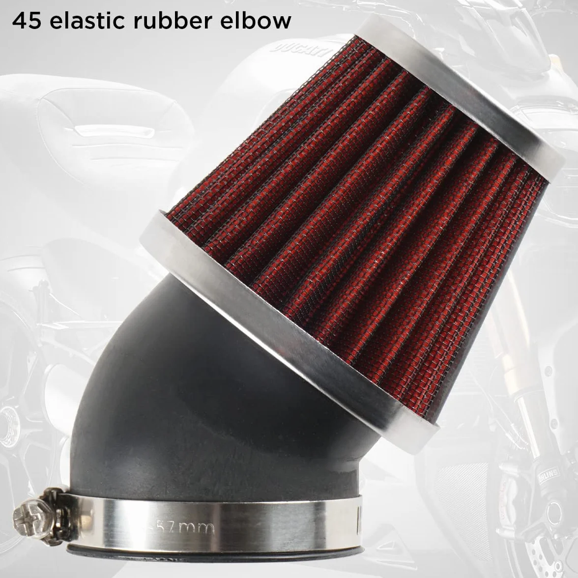 Evermotor Filtr powietrza ATV 48mm 49mm 50mm do skutera 50cc 70cc 90cc 110cc 125cc 150cc quad